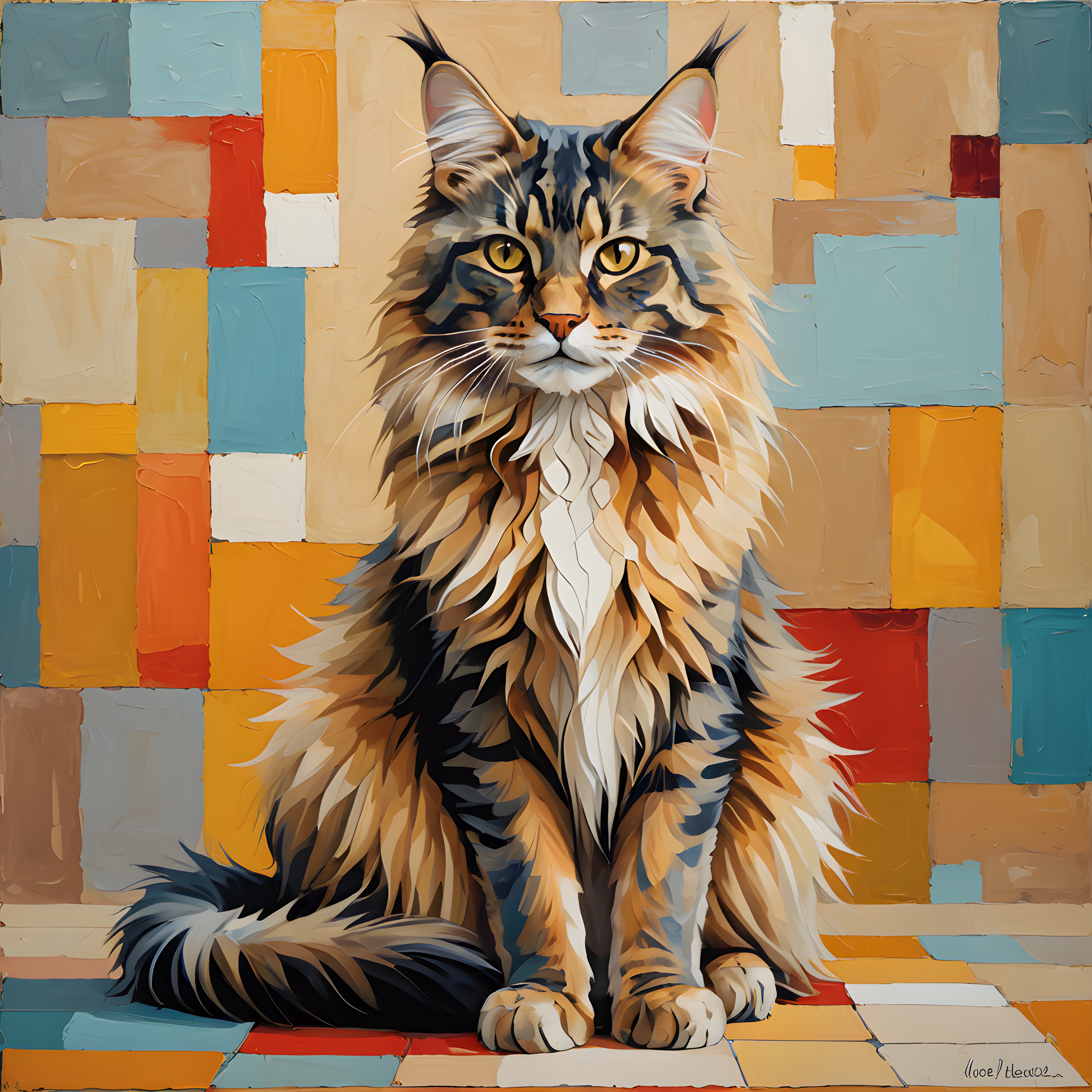 Maine Coon — Abstract (Romantic)
