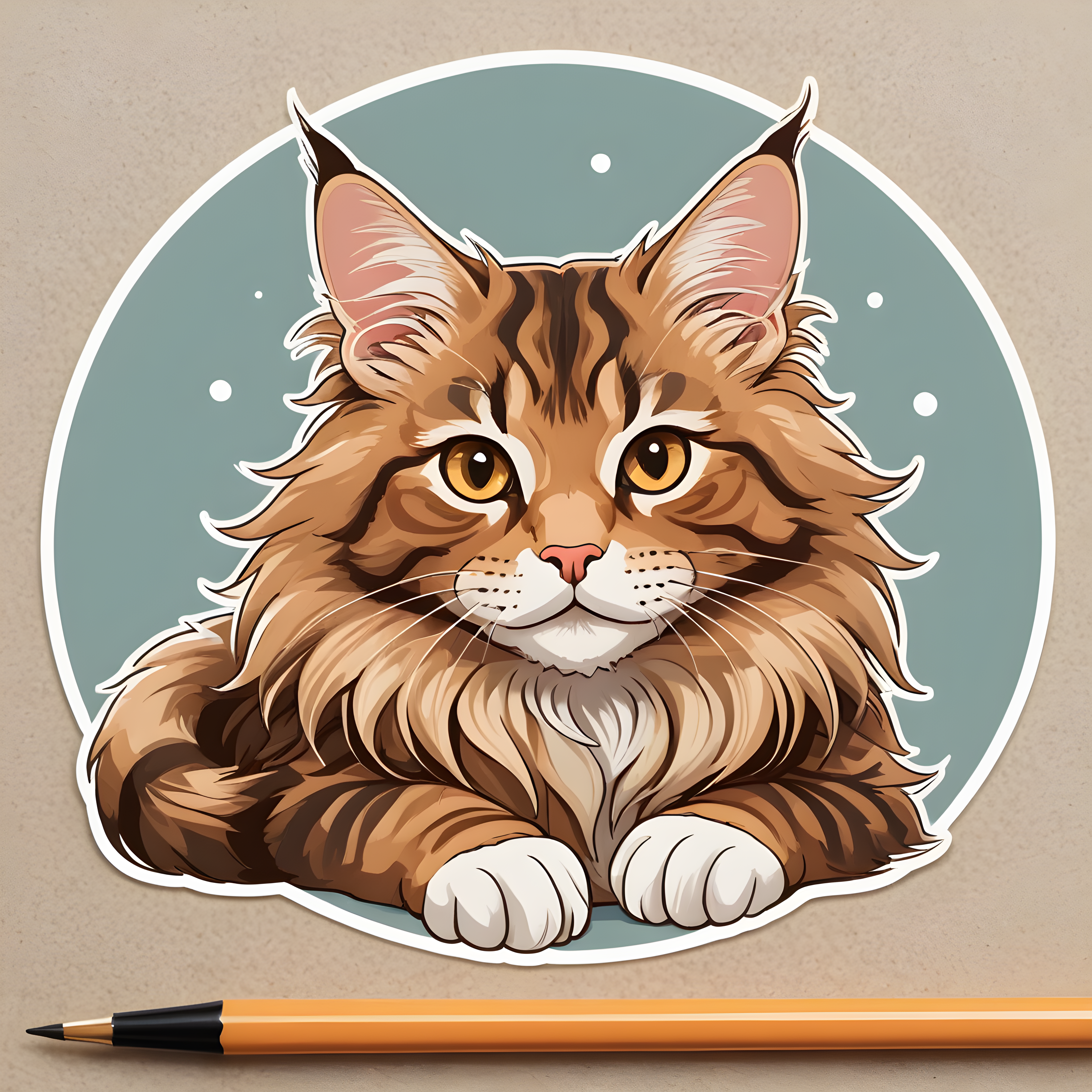 Maine Coon — Cartoon / Kawaii (Emotional)