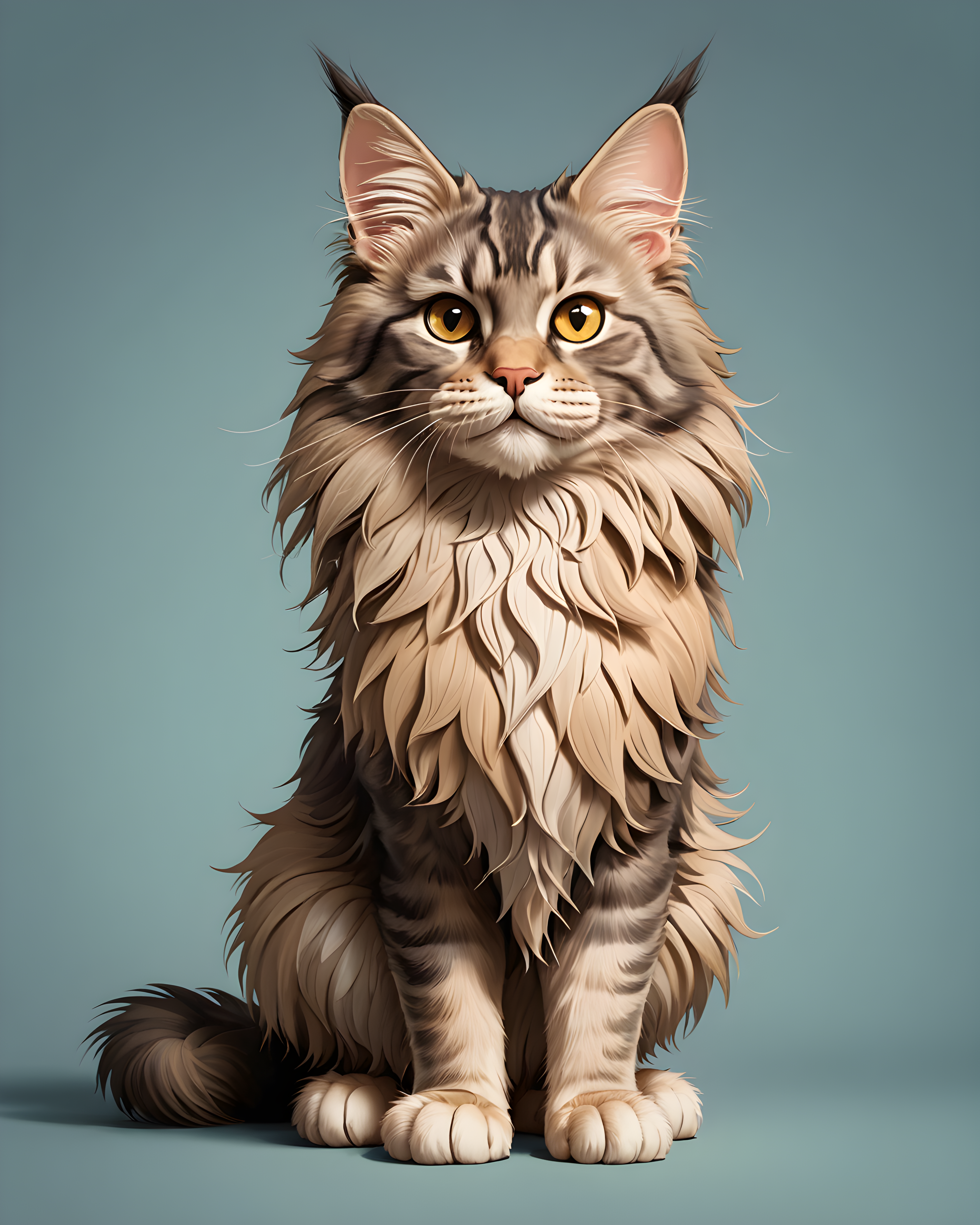Maine Coon — Cartoon / Kawaii (Motivational)