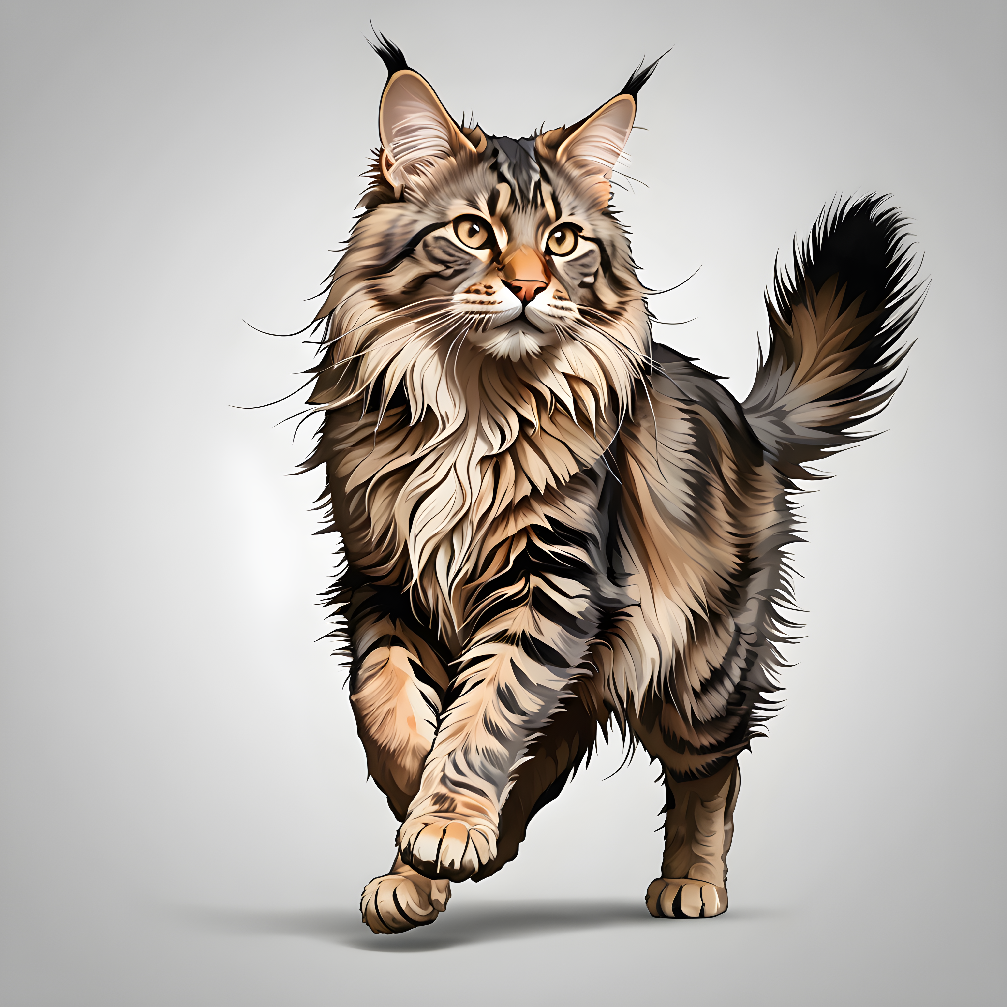 Maine Coon — Line Art (Aesthetic)