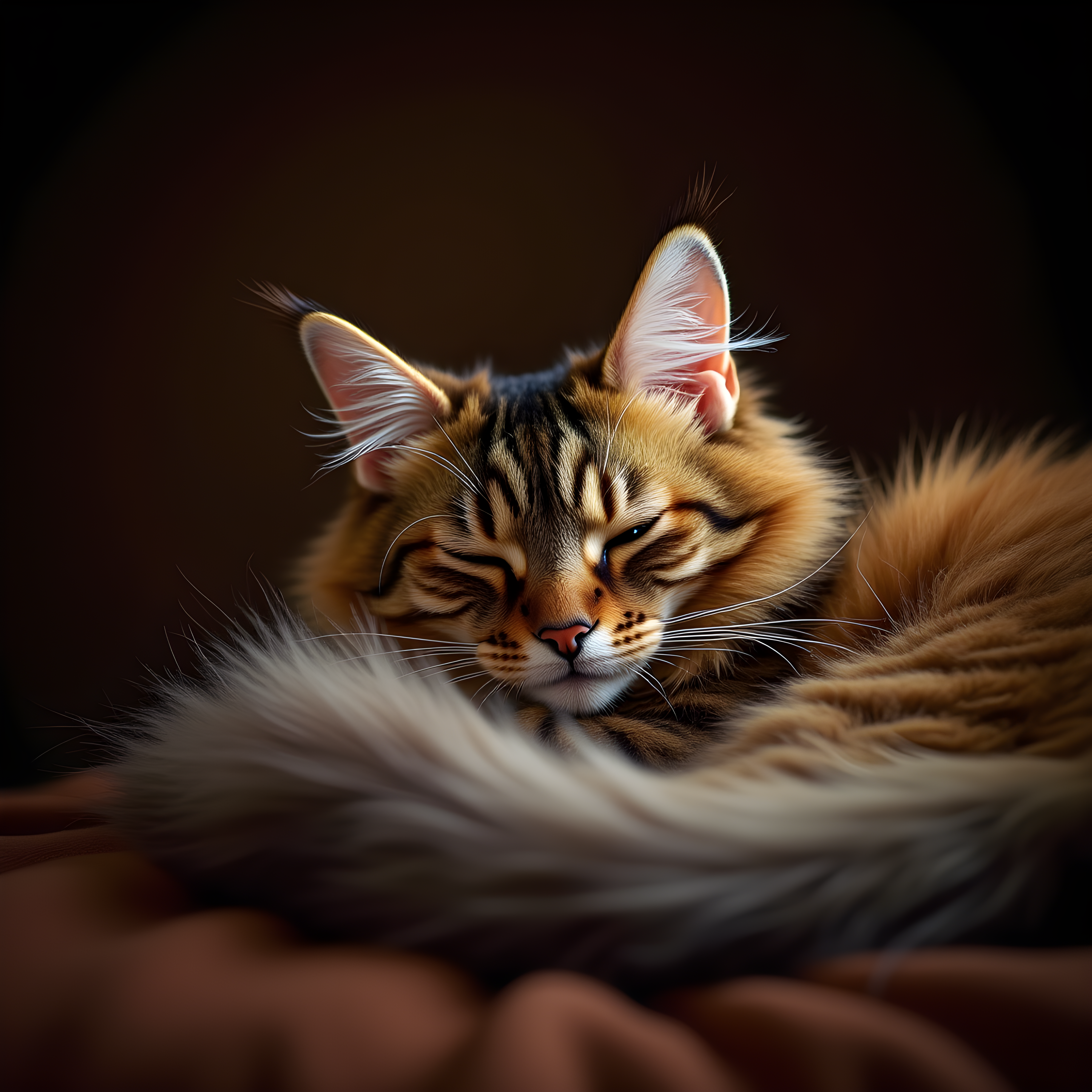 Maine Coon — Realistic (Sleepy)
