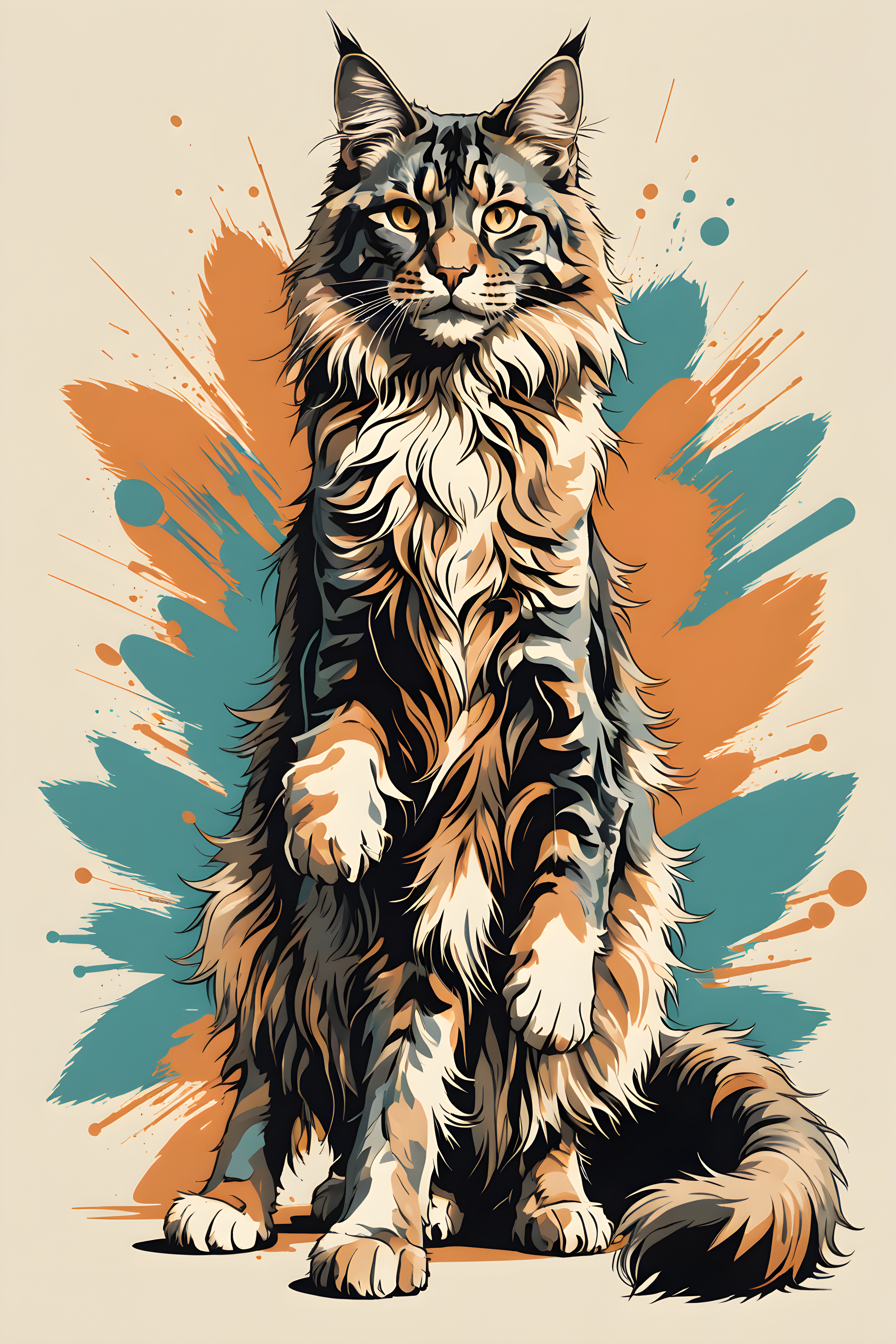 Maine Coon — Retro (Energetic)