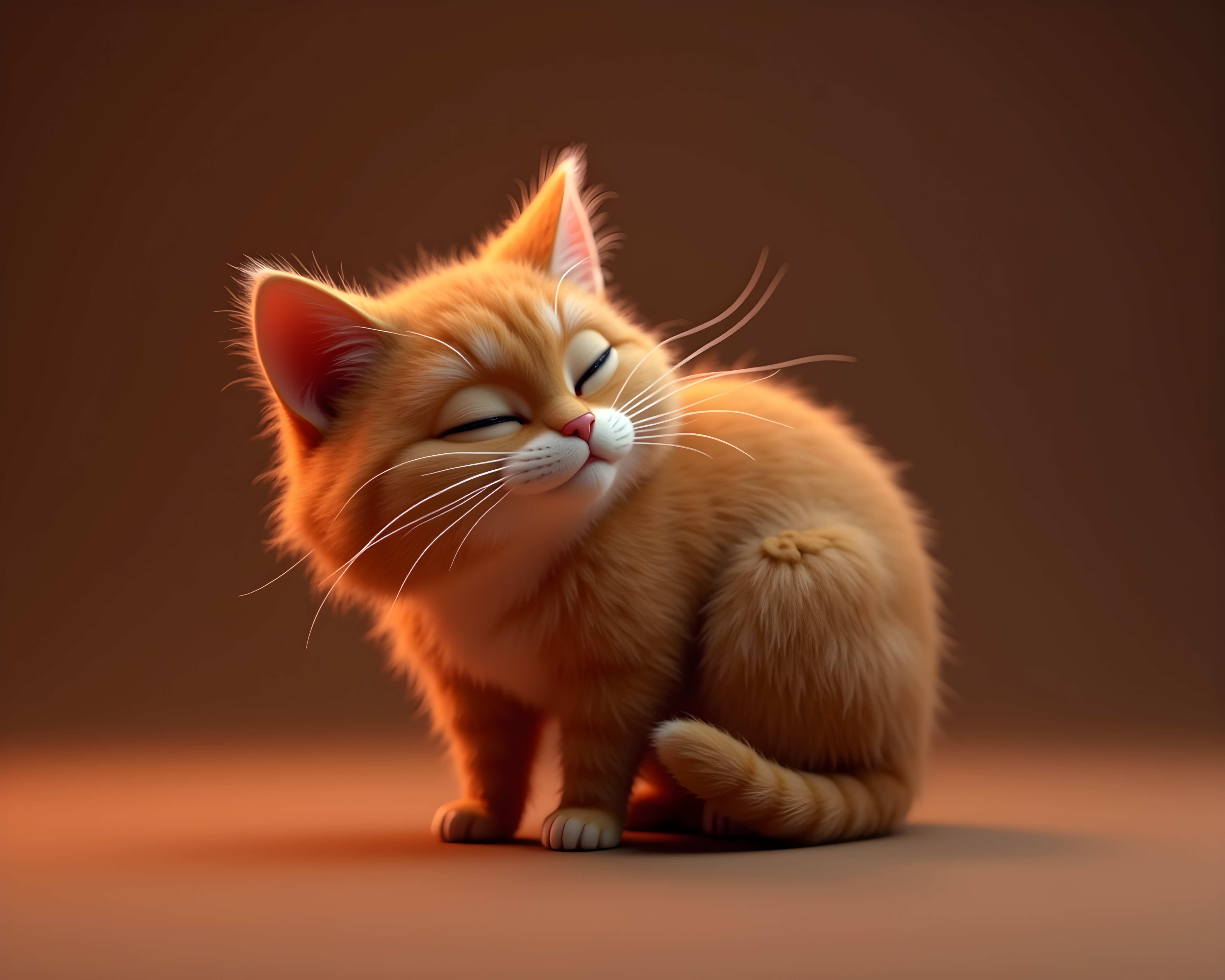Maine Coon — 3D Render (Sleepy)
