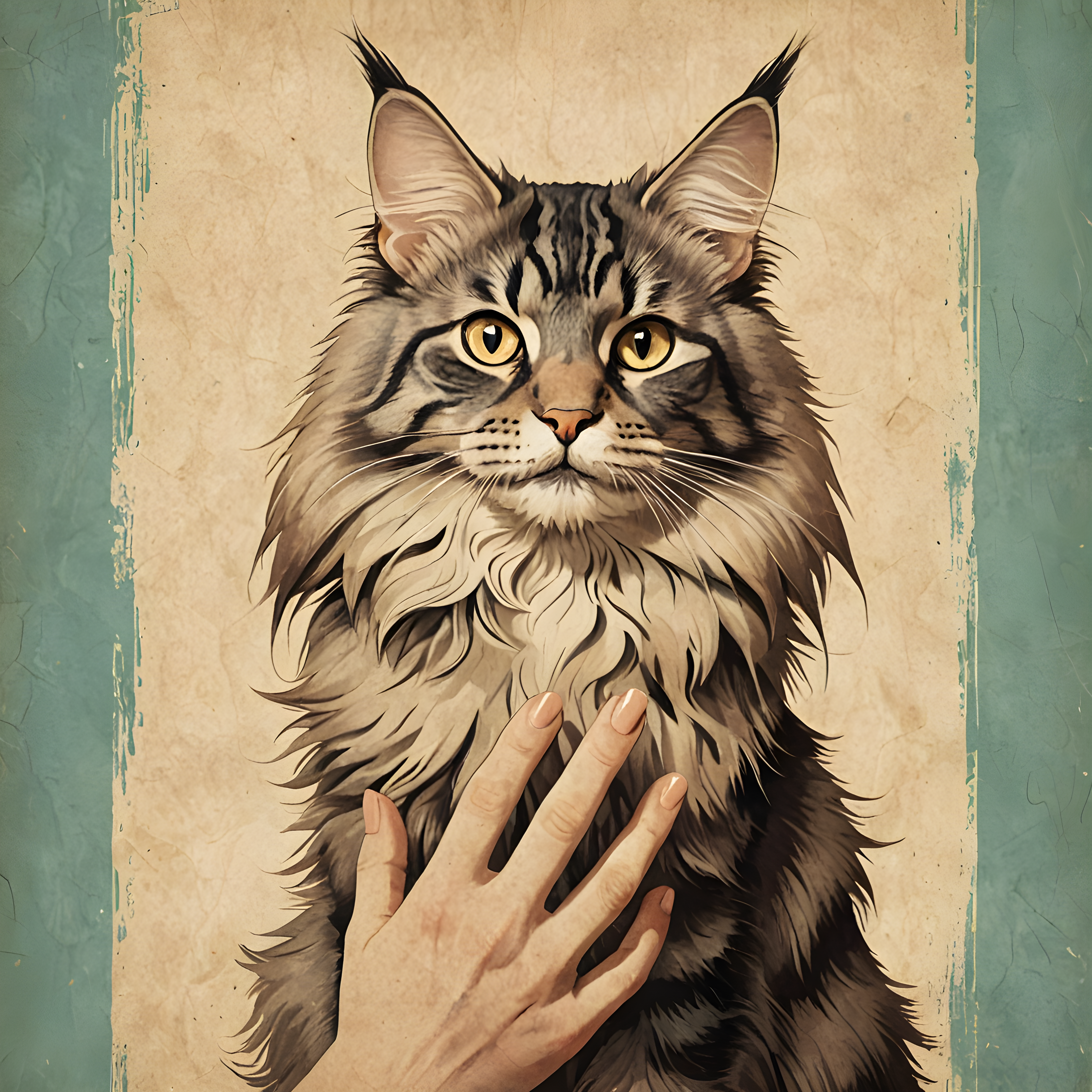 Maine Coon — Vintage Poster (Cute)
