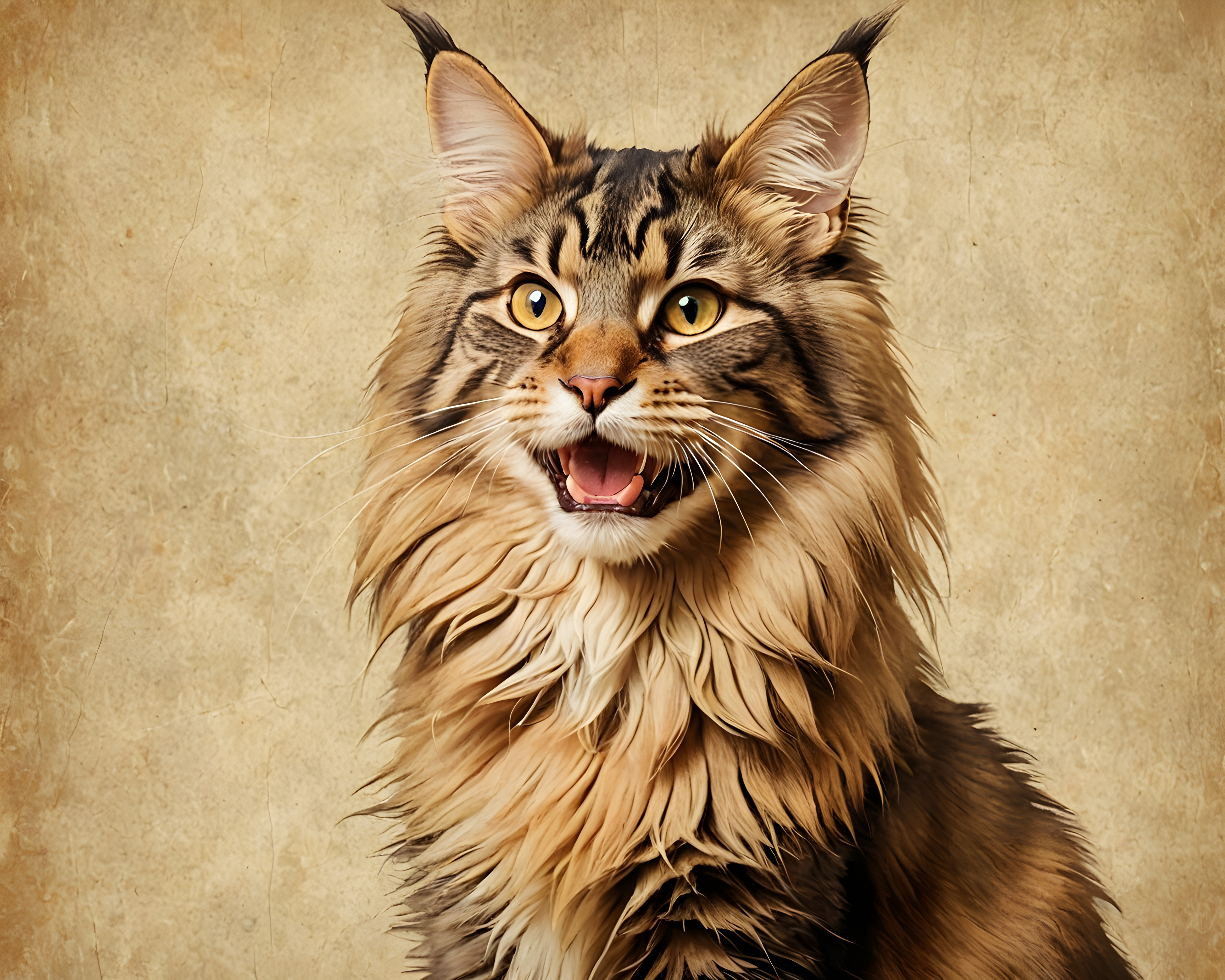 Maine Coon — Vintage Poster (Playful)