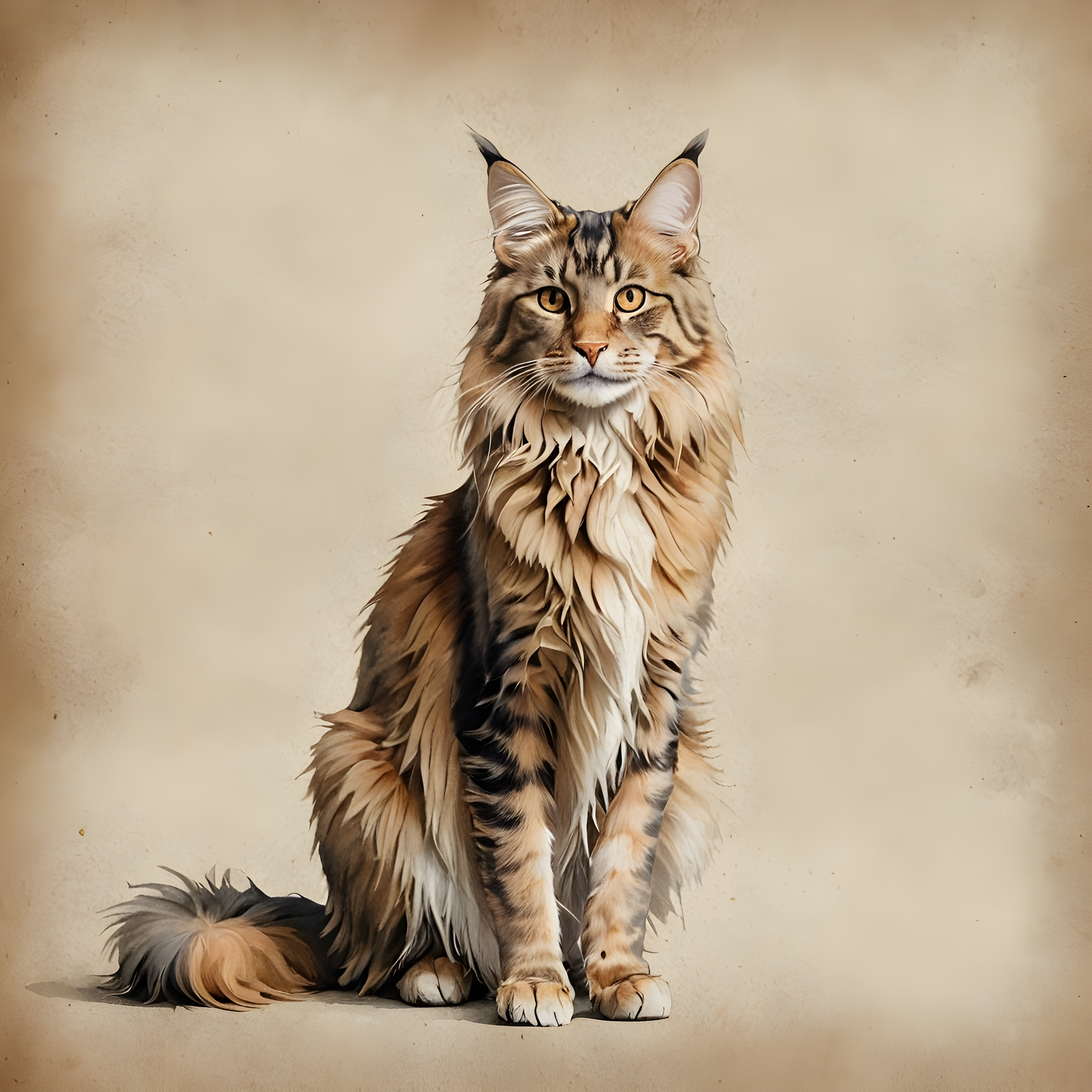 Maine Coon — Watercolor (Aesthetic)