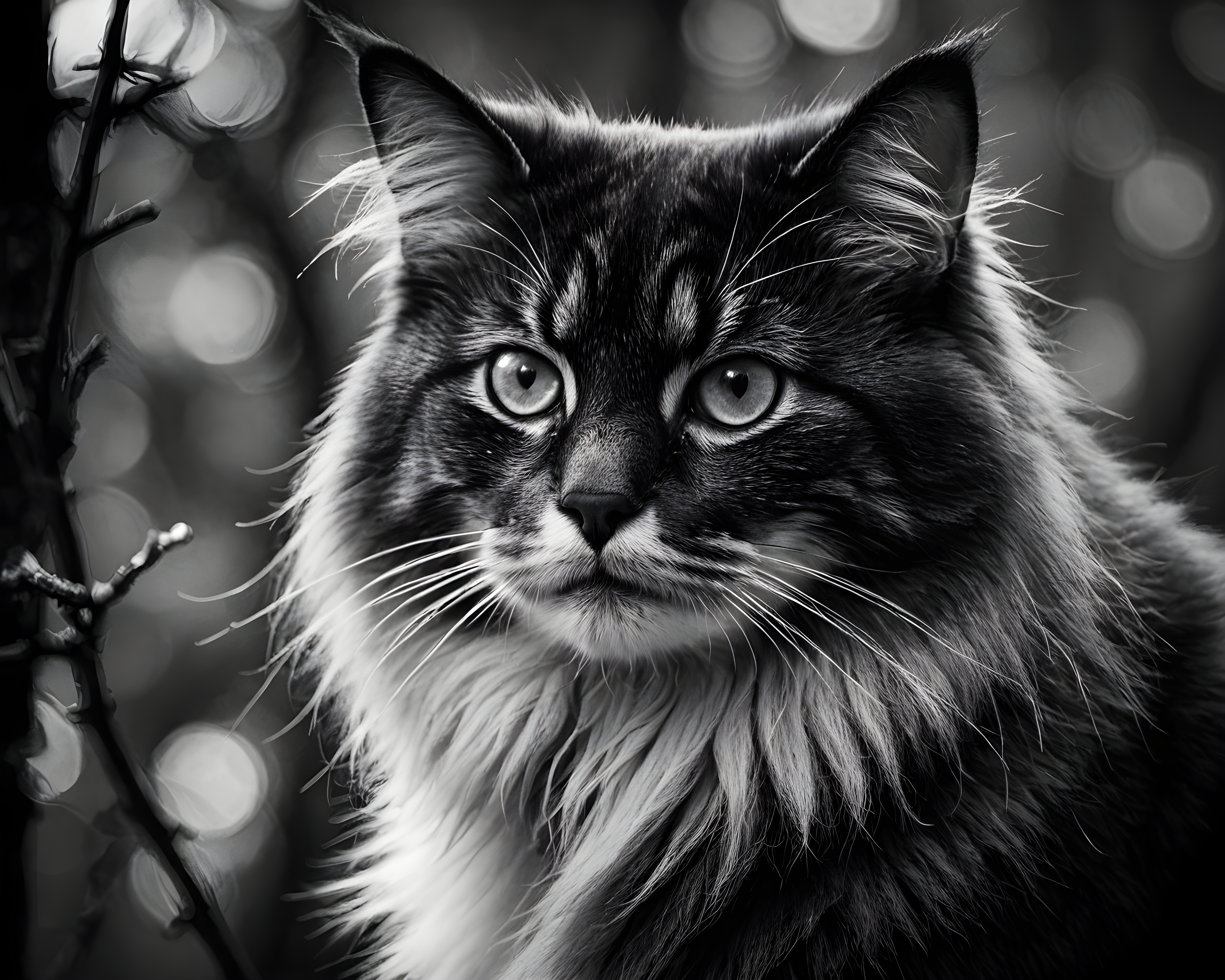 Norwegian Forest — Black & White (Emotional)