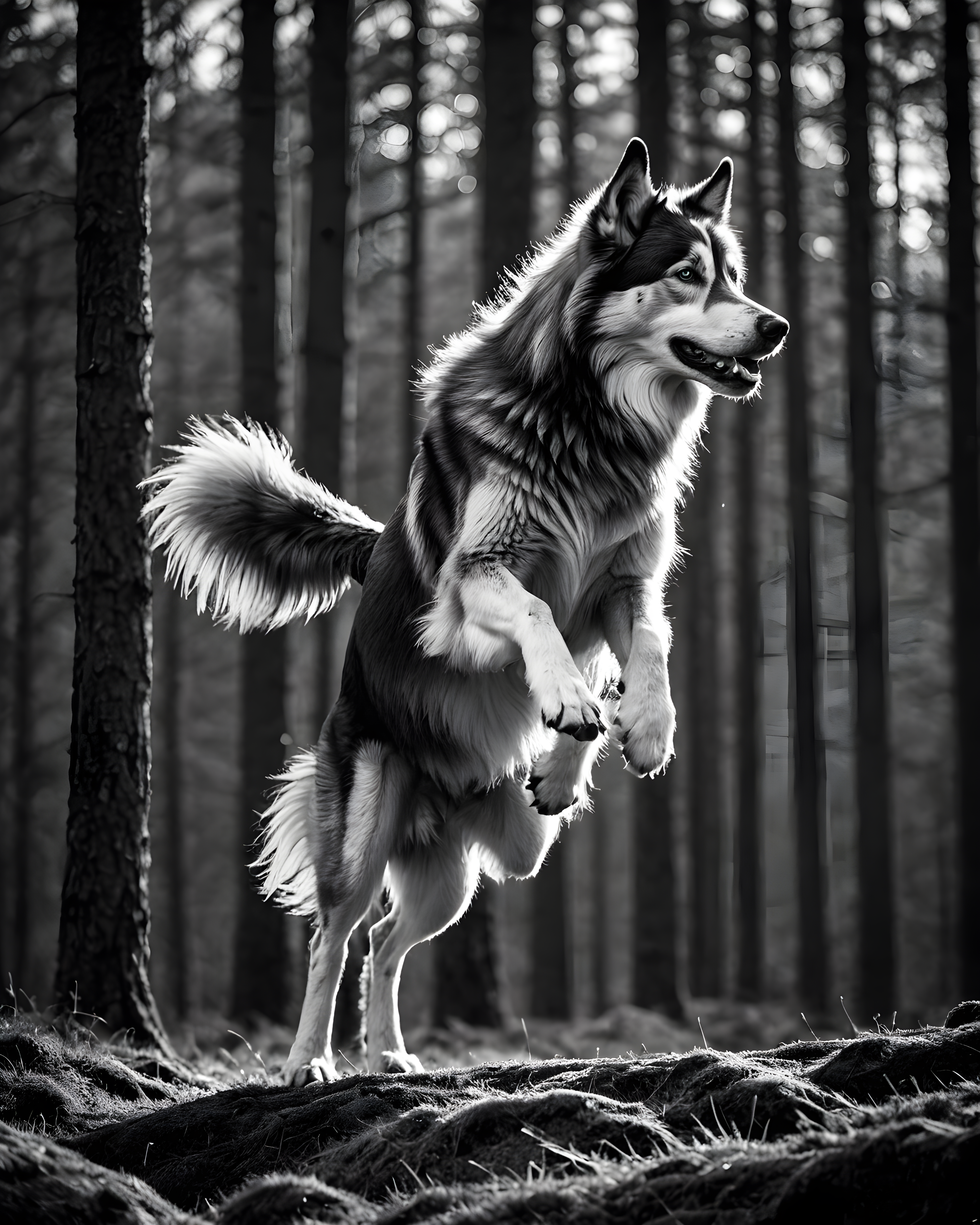 Norwegian Forest — Black & White (Energetic)
