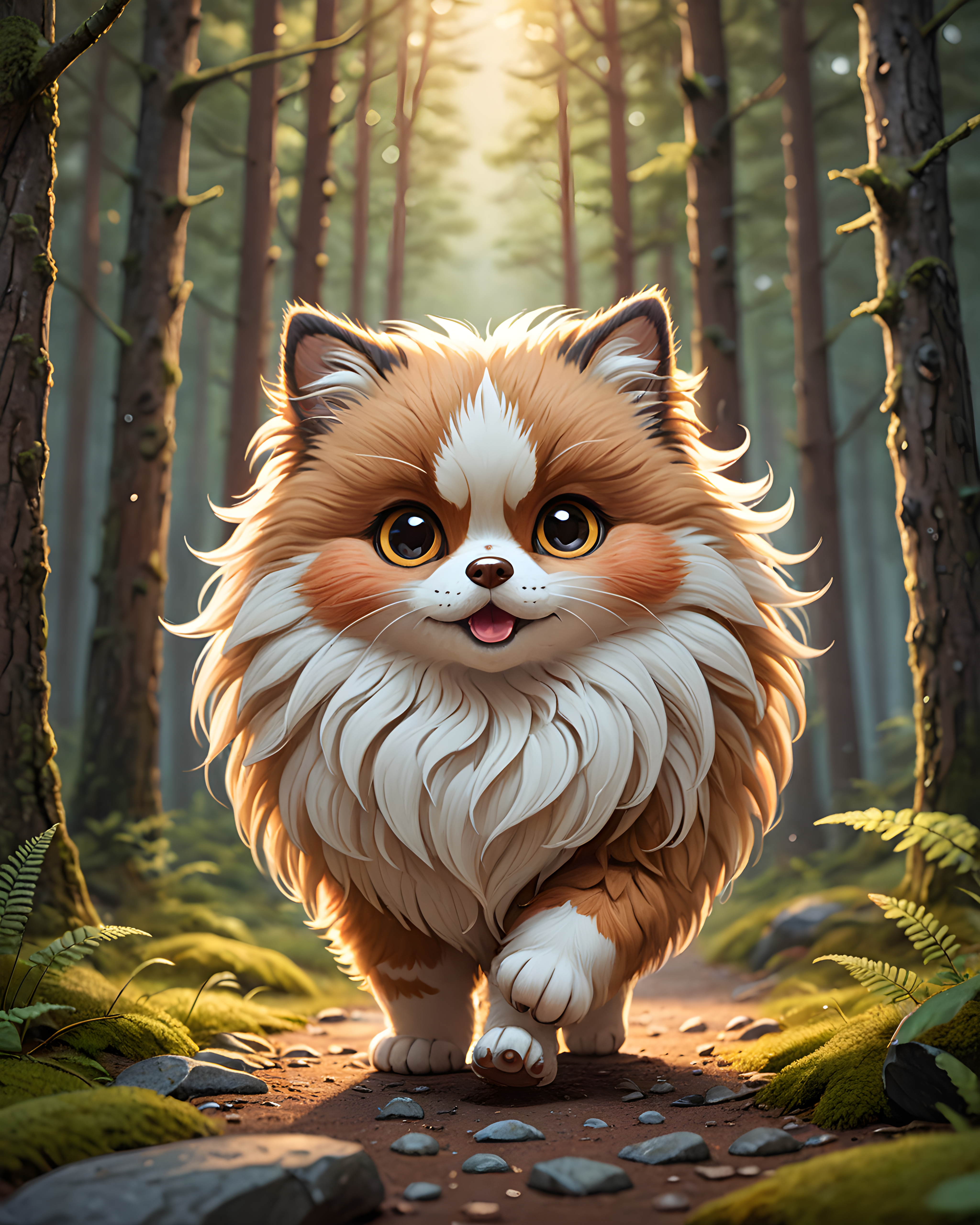 Norwegian Forest — Cartoon / Kawaii (Sleepy)