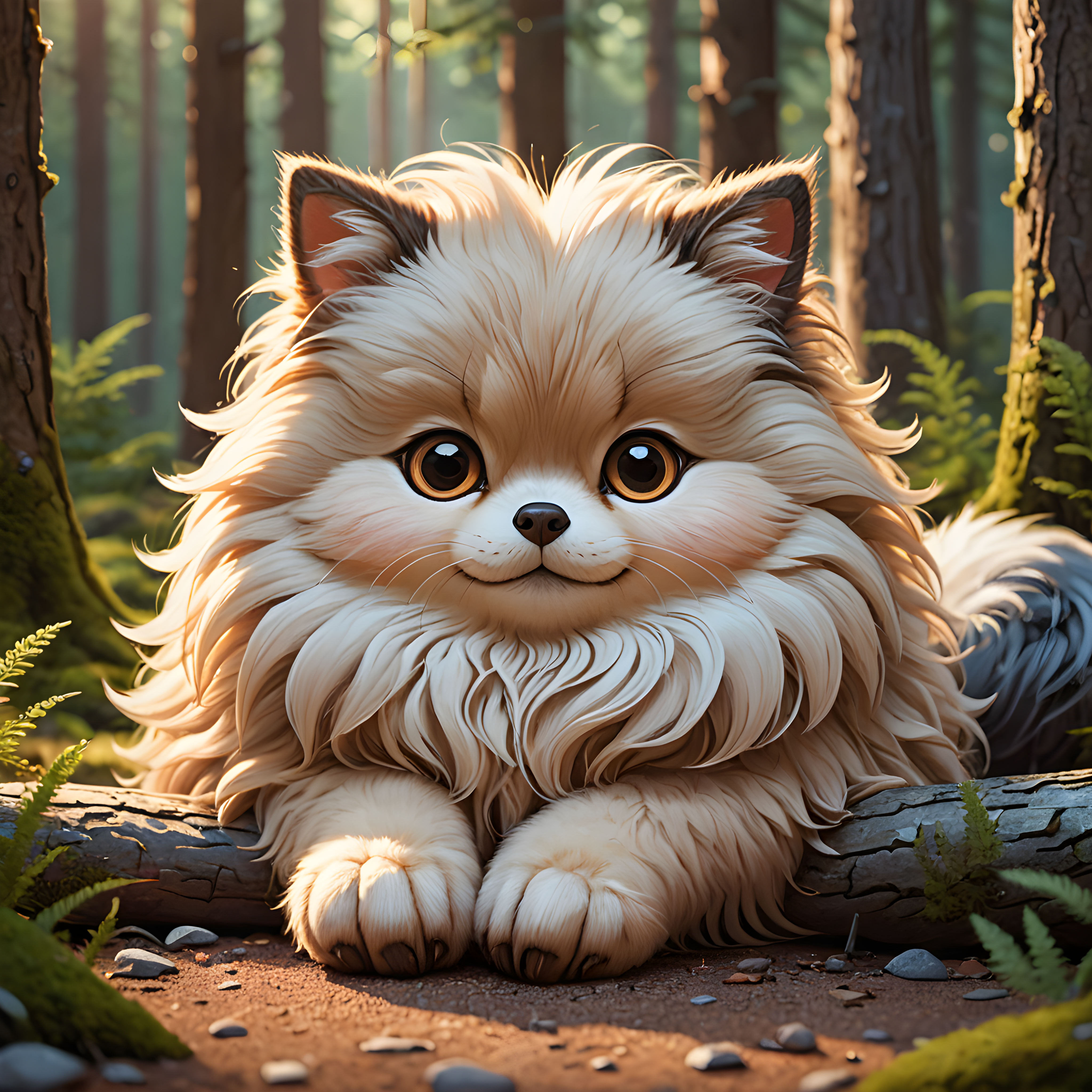 Norwegian Forest — Cartoon / Kawaii (Sleepy)