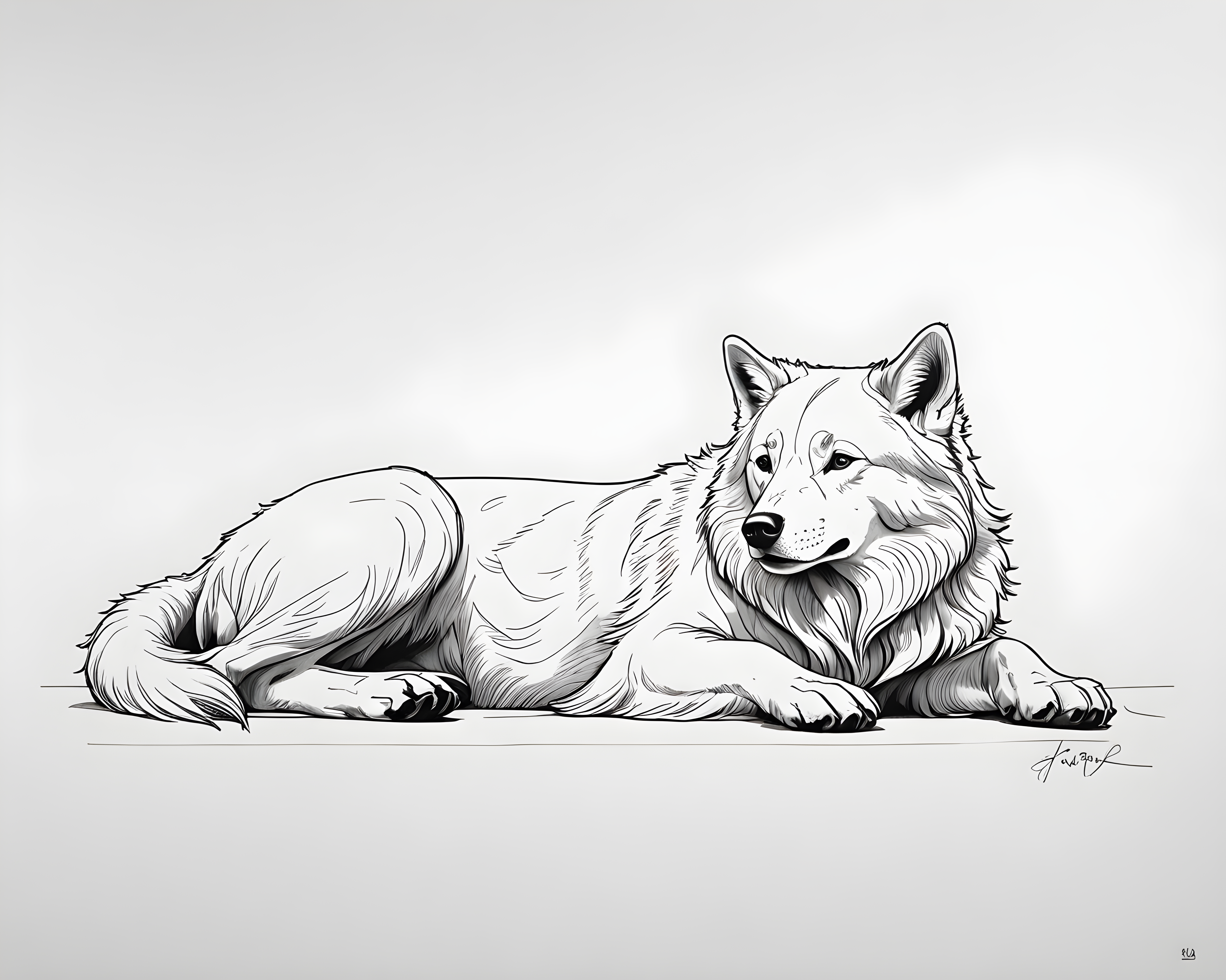 Norwegian Forest — Minimalist Line Art (Motivational)