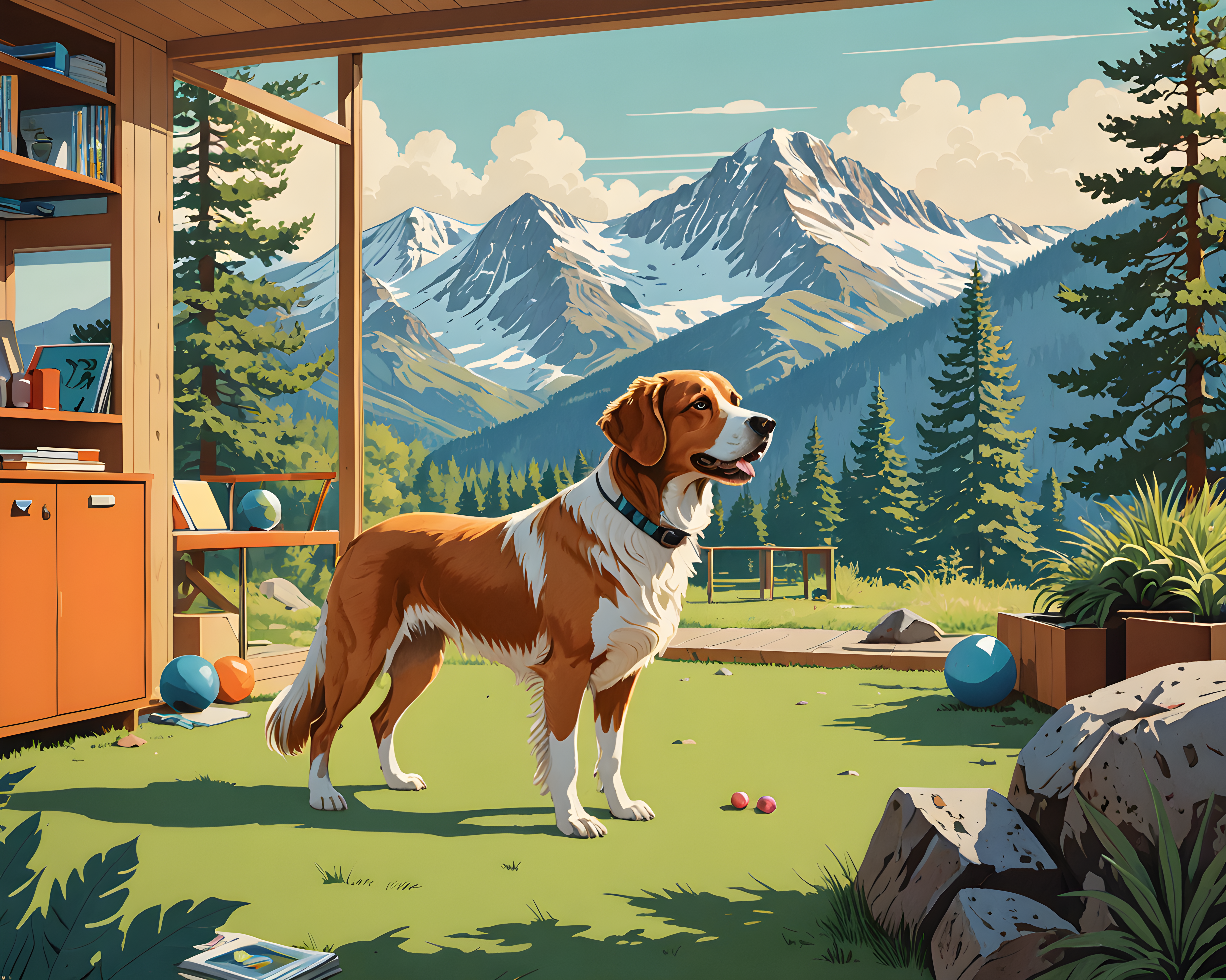 Norwegian Forest — Retro (Playful)