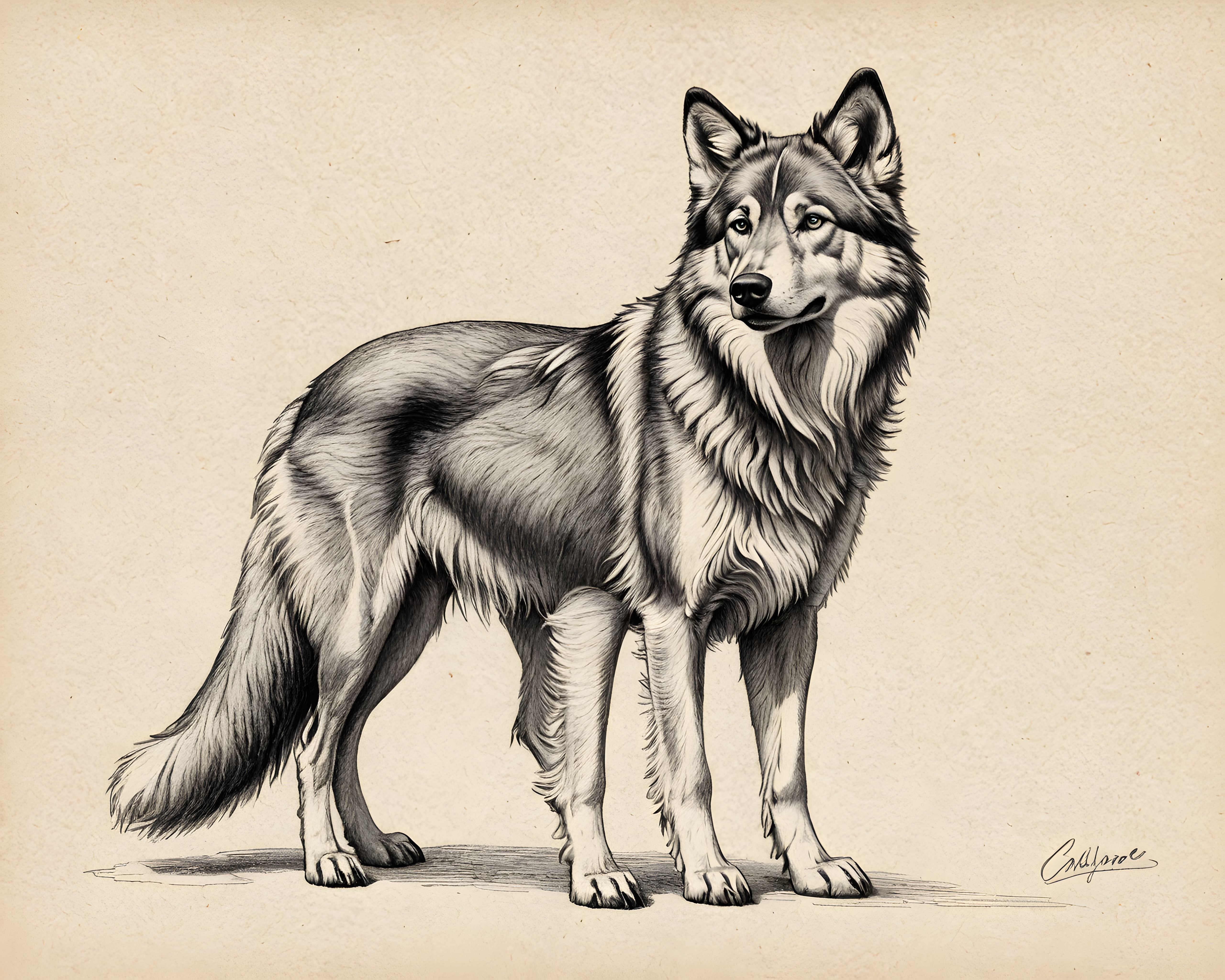 Norwegian Forest — Pencil Sketch (Savage)