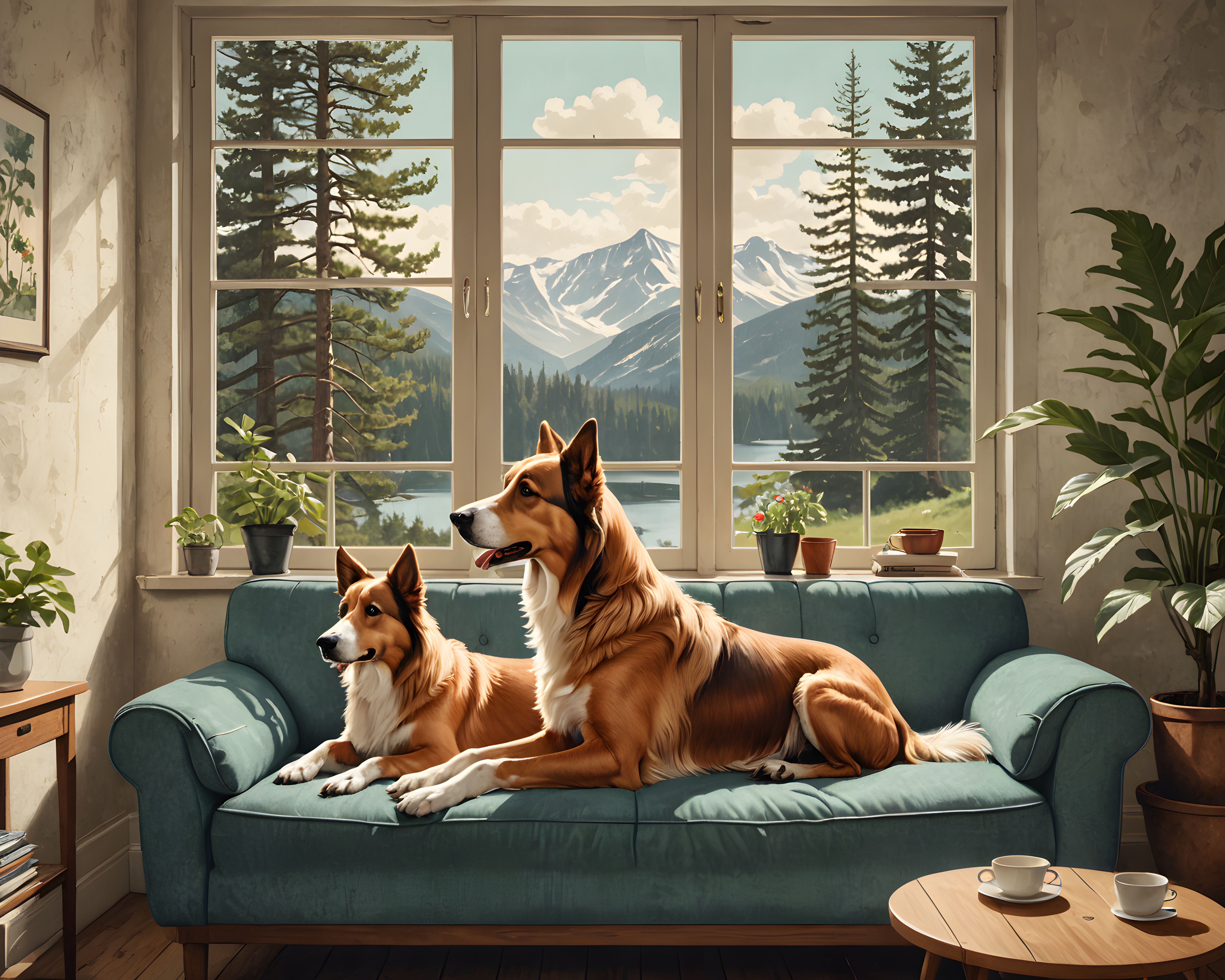 Norwegian Forest — Vintage Poster (Lifestyle)