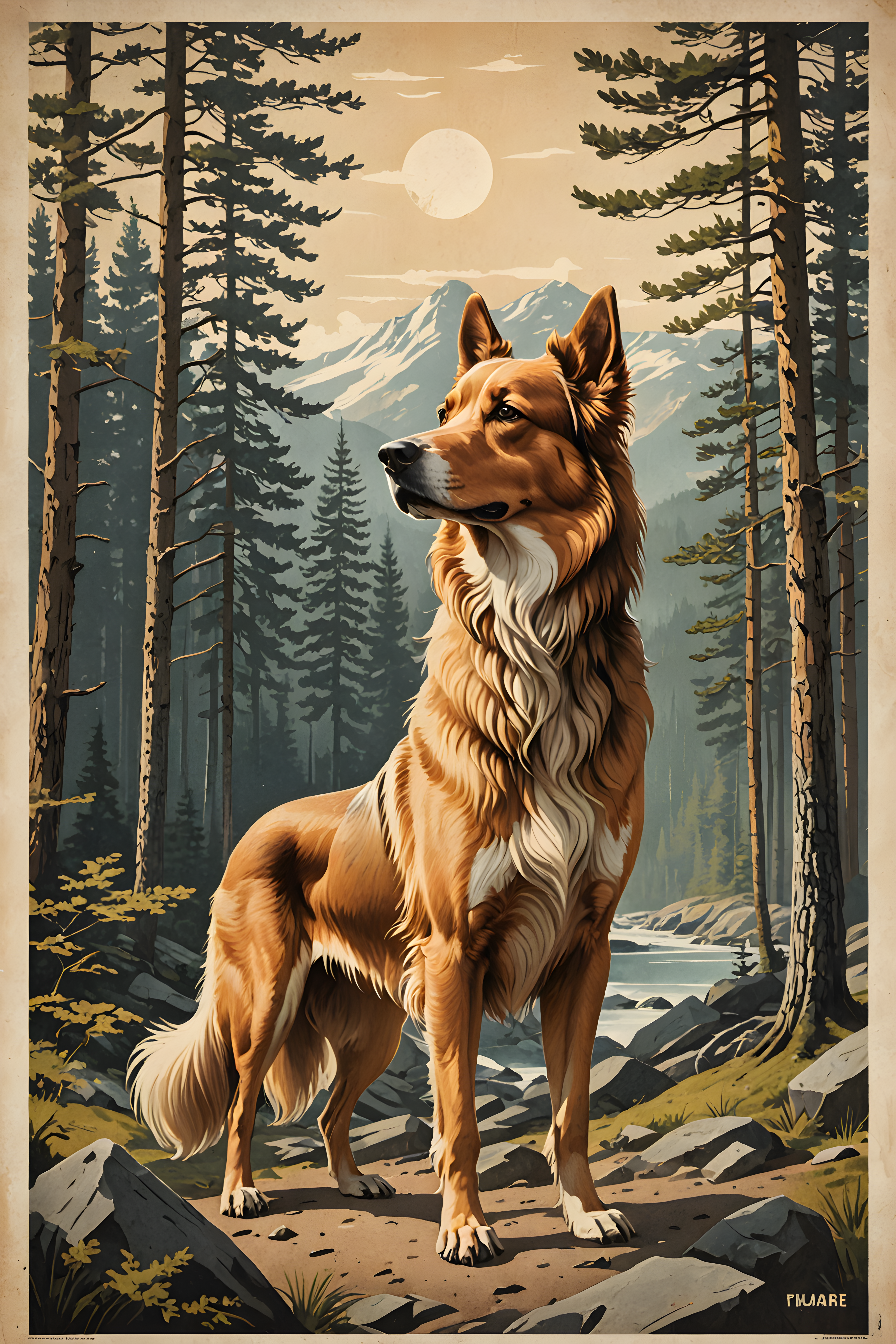 Norwegian Forest — Vintage Poster (Motivational)