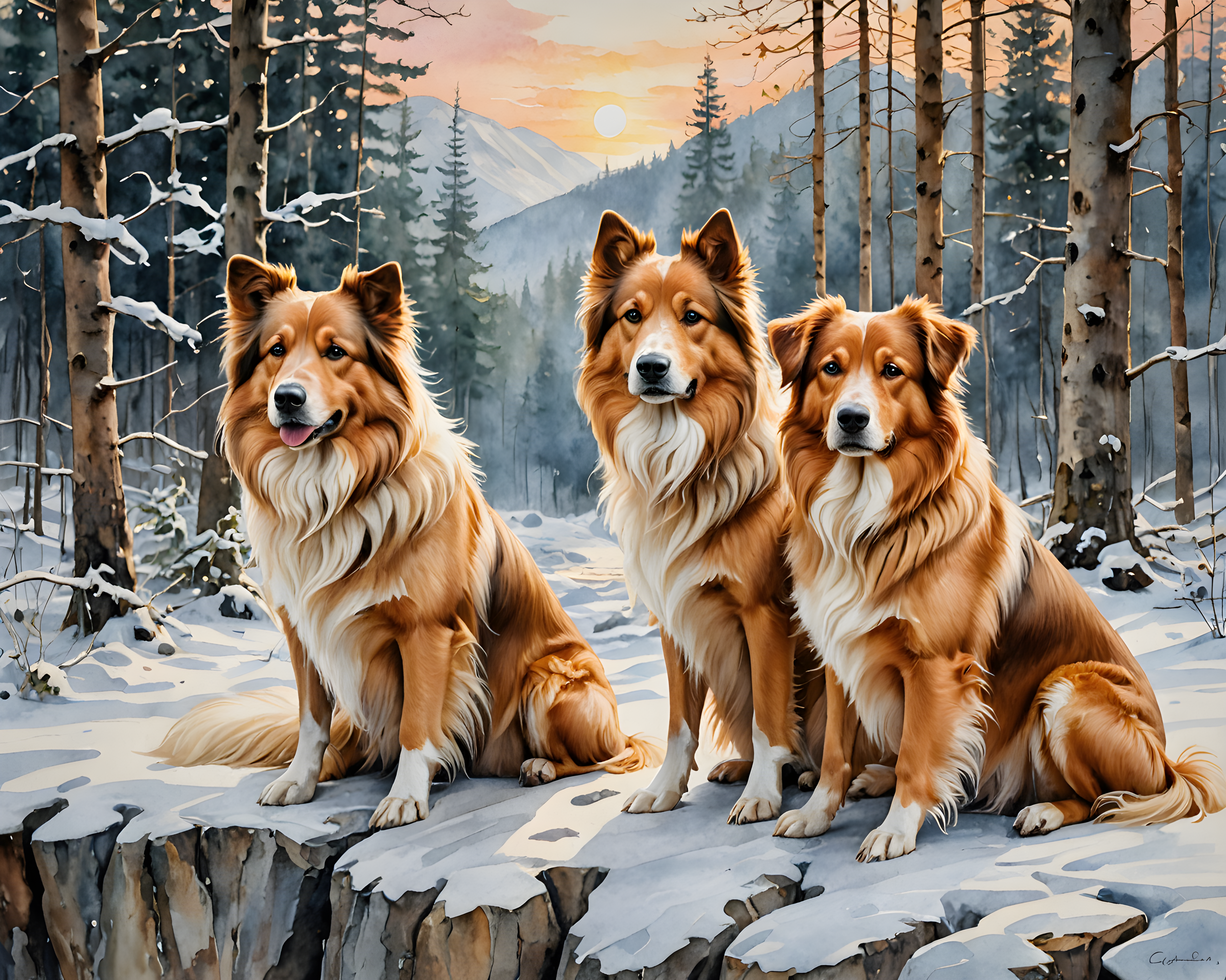 Norwegian Forest — Watercolor (Luxury)