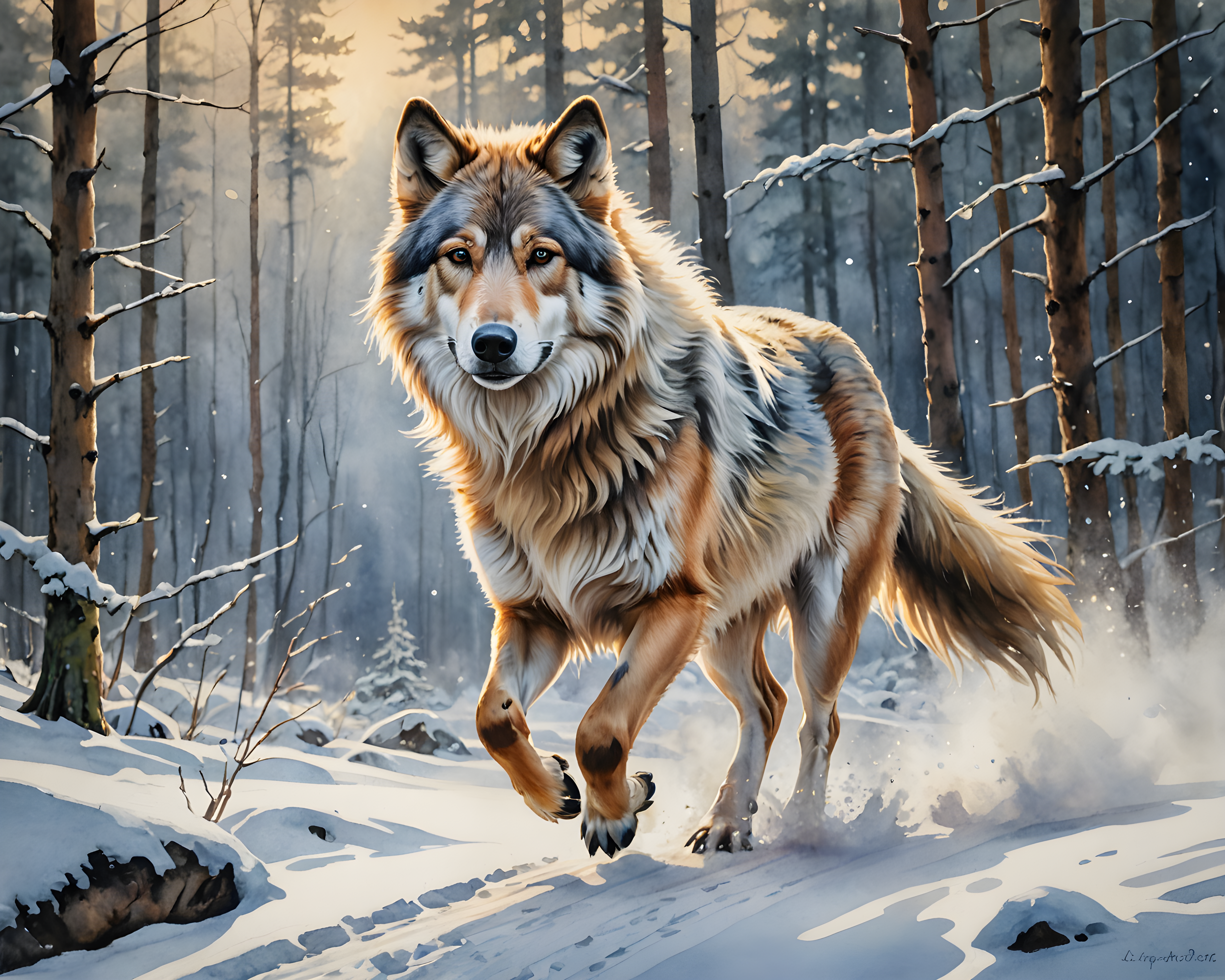 Norwegian Forest — Watercolor (Motivational)