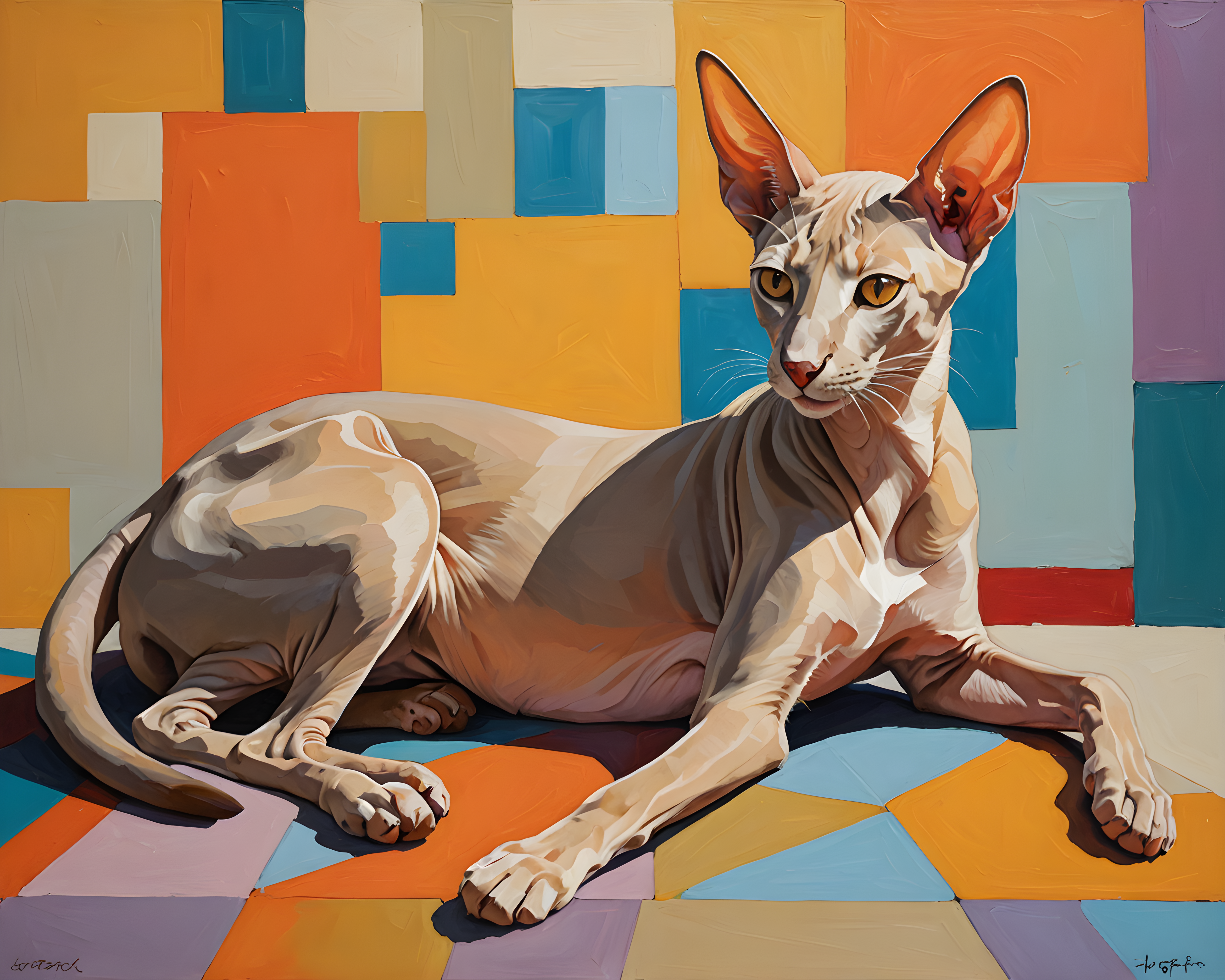 Oriental Shorthair — Abstract (Sleepy)