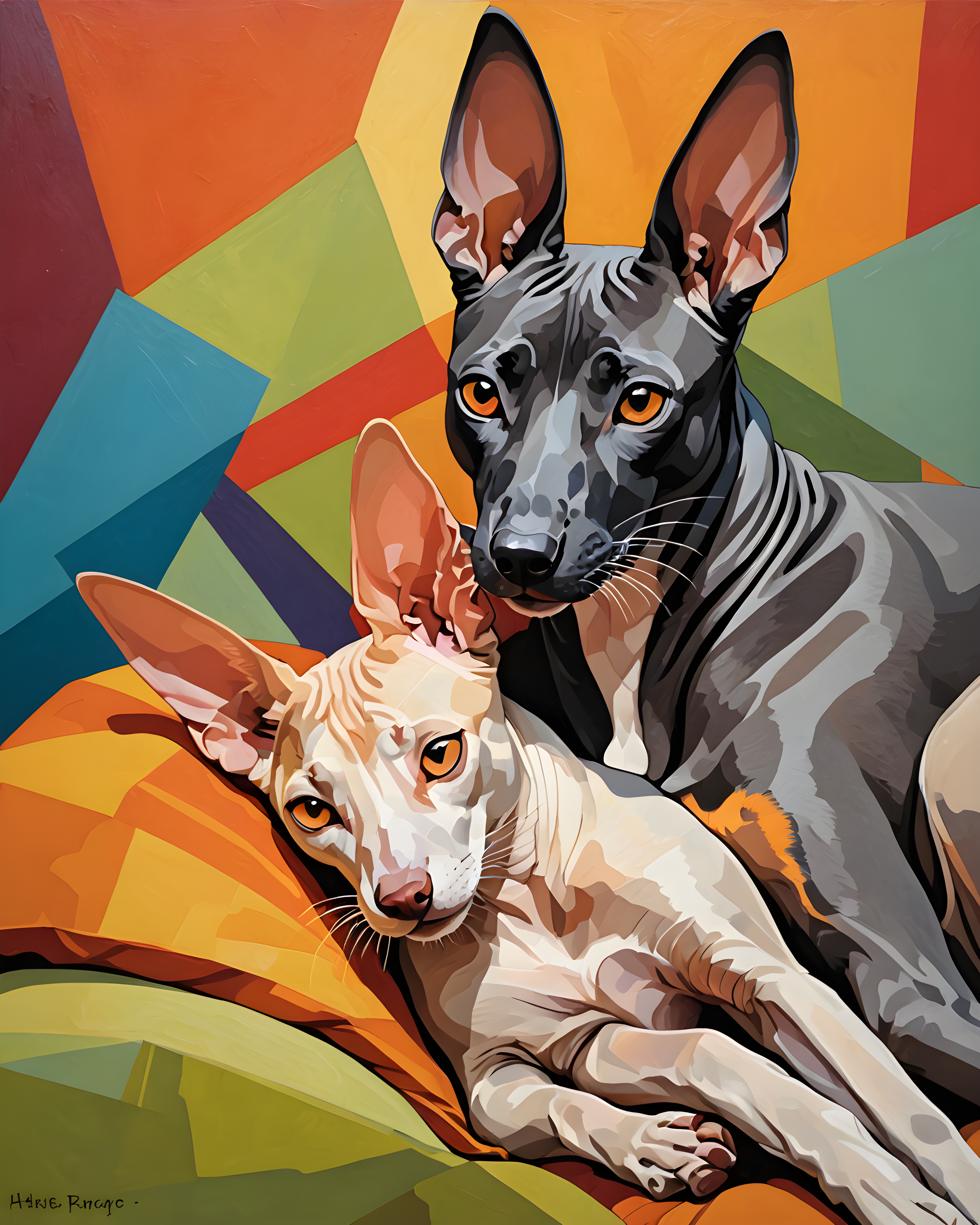Oriental Shorthair — Abstract (Sleepy)