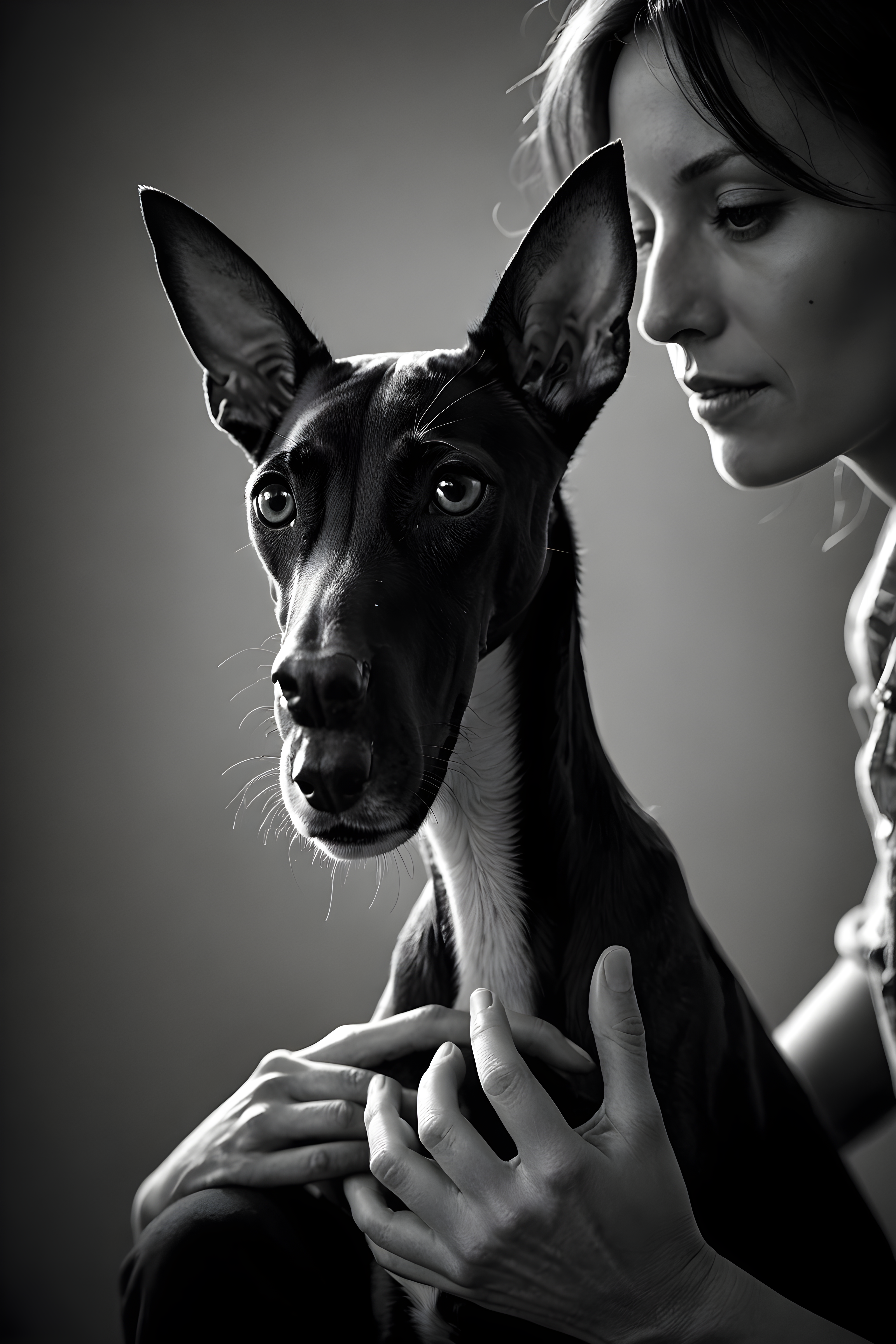 Oriental Shorthair — Black & White (Emotional)