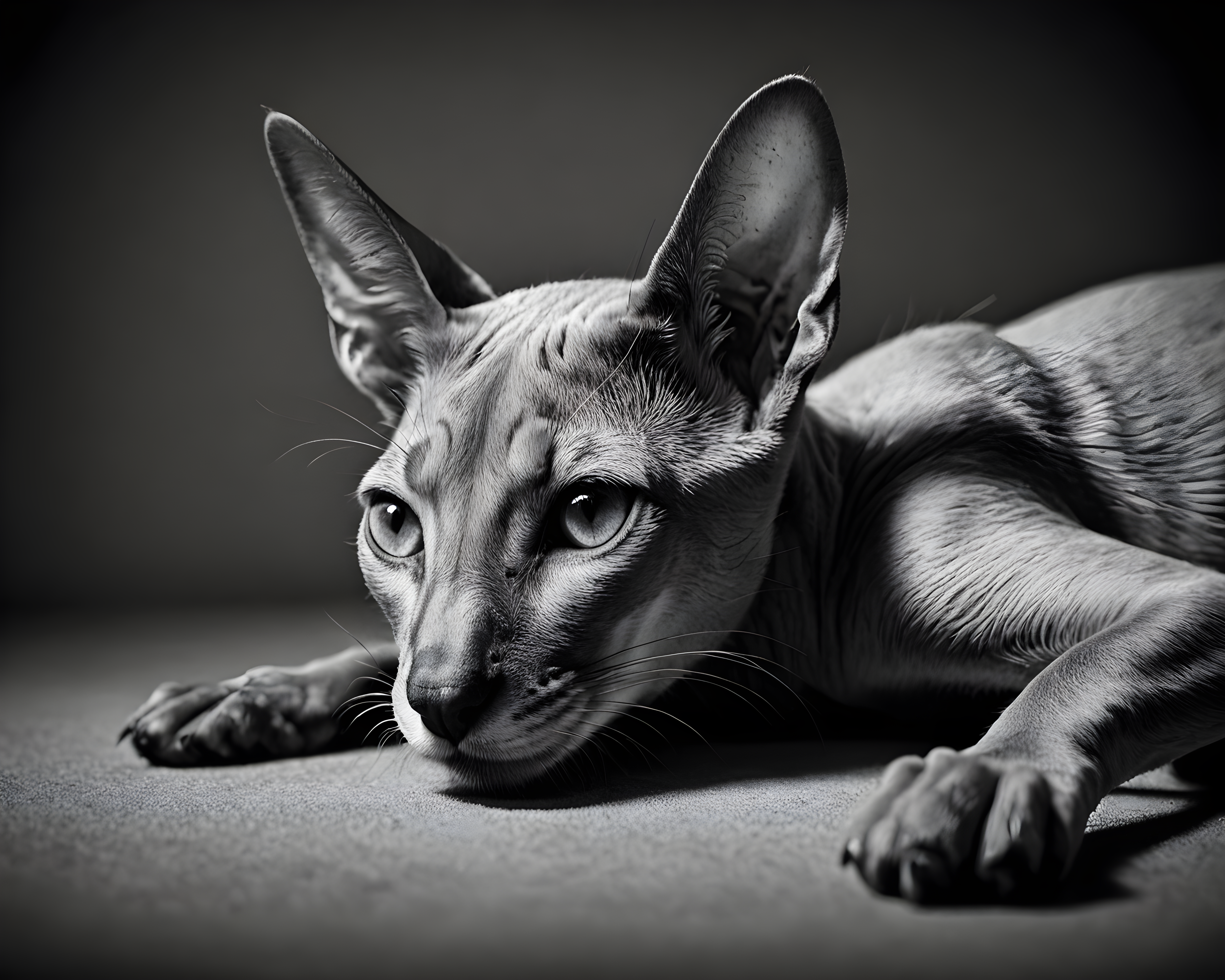 Oriental Shorthair — Black & White (Energetic)
