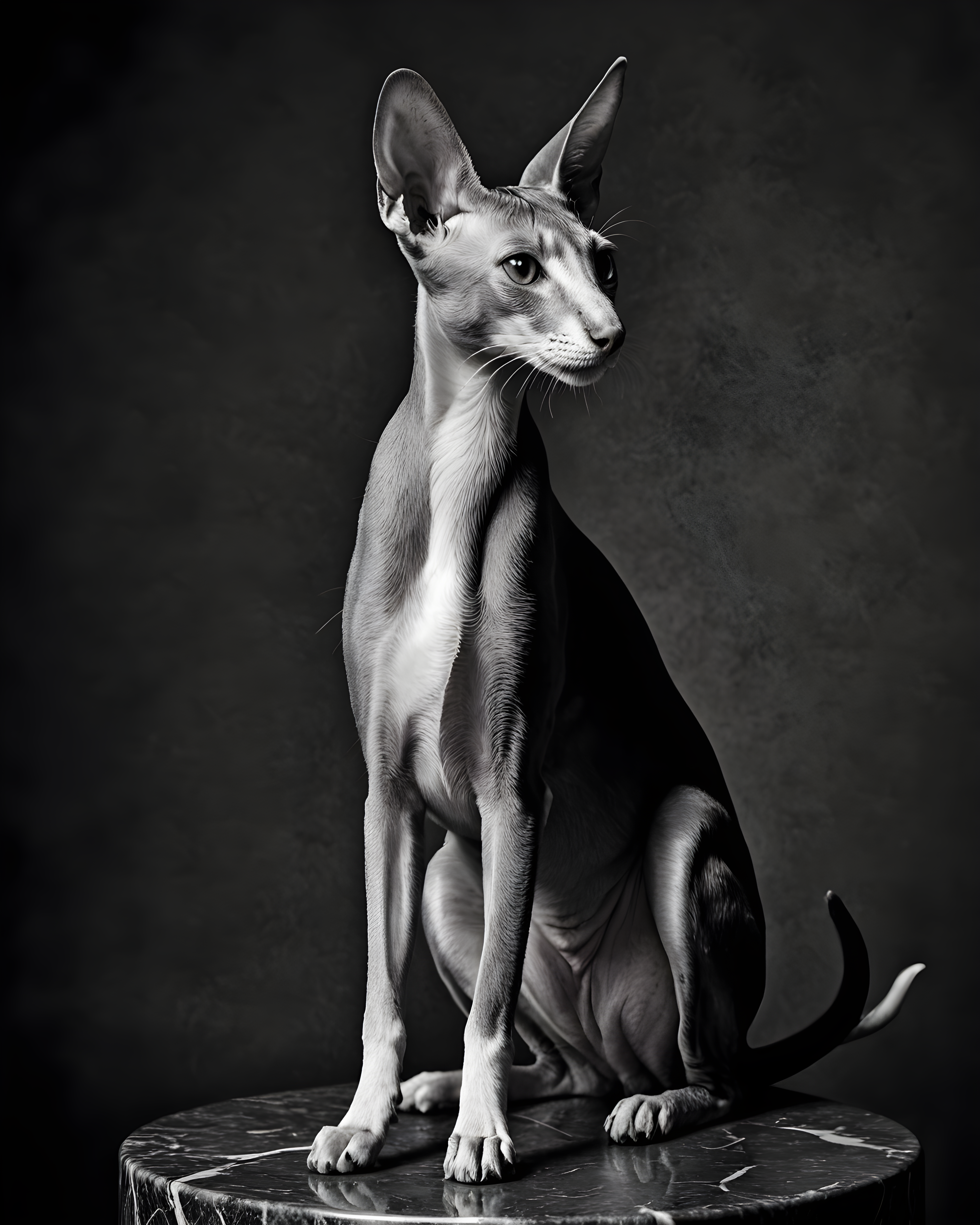 Oriental Shorthair — Black & White (Luxury)