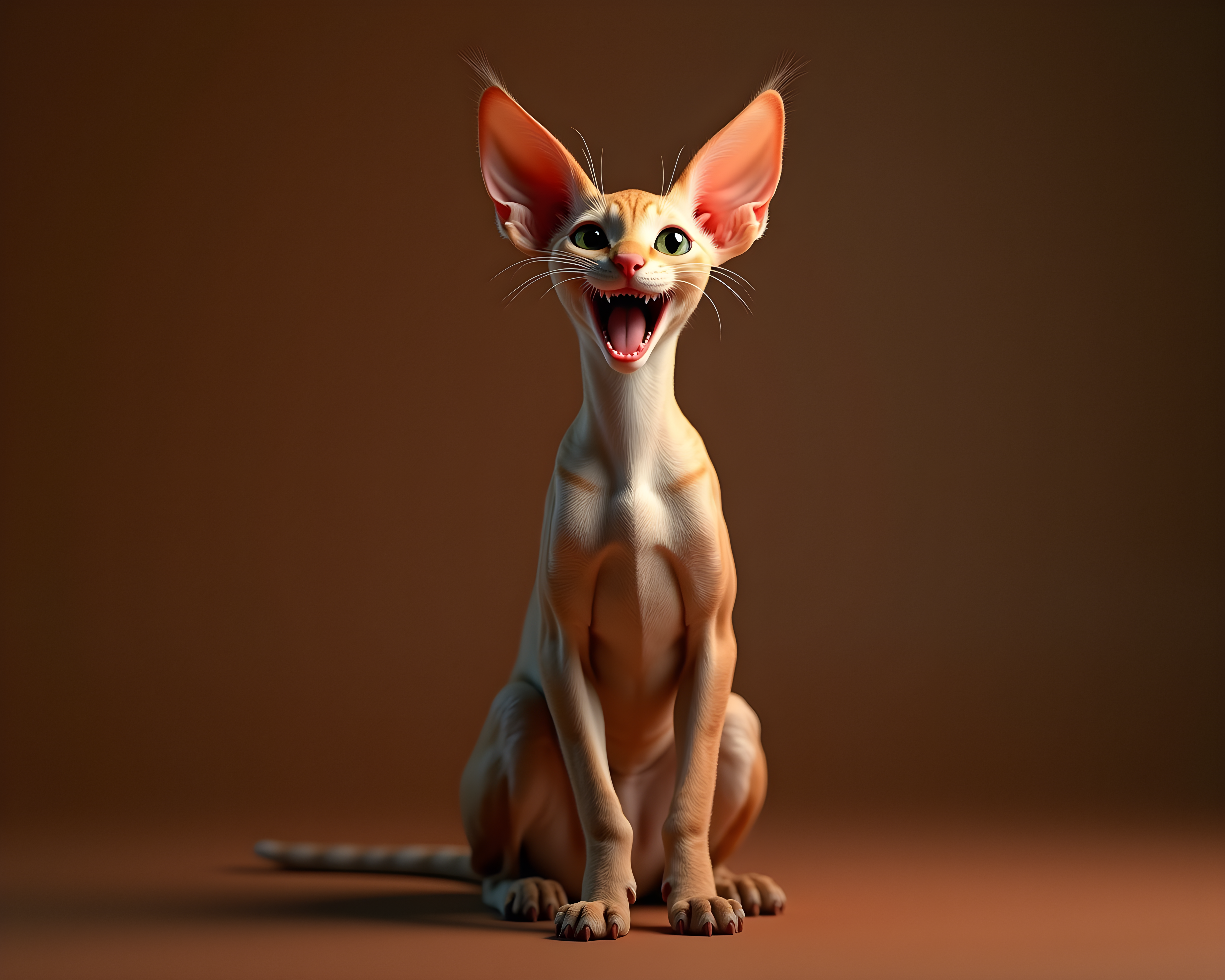 Oriental Shorthair — Hyper-Realistic (Happy)