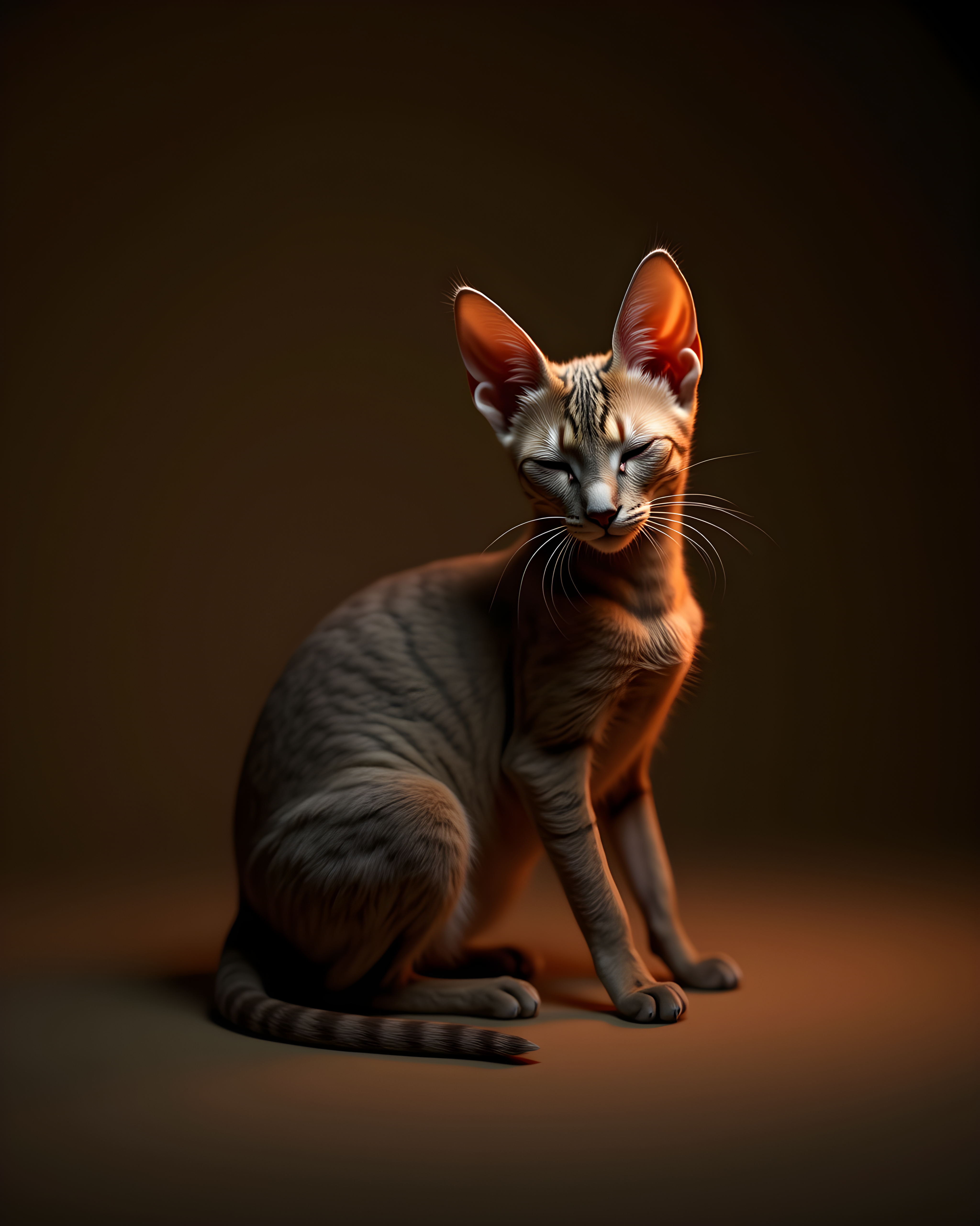 Oriental Shorthair — Hyper-Realistic (Sleepy)