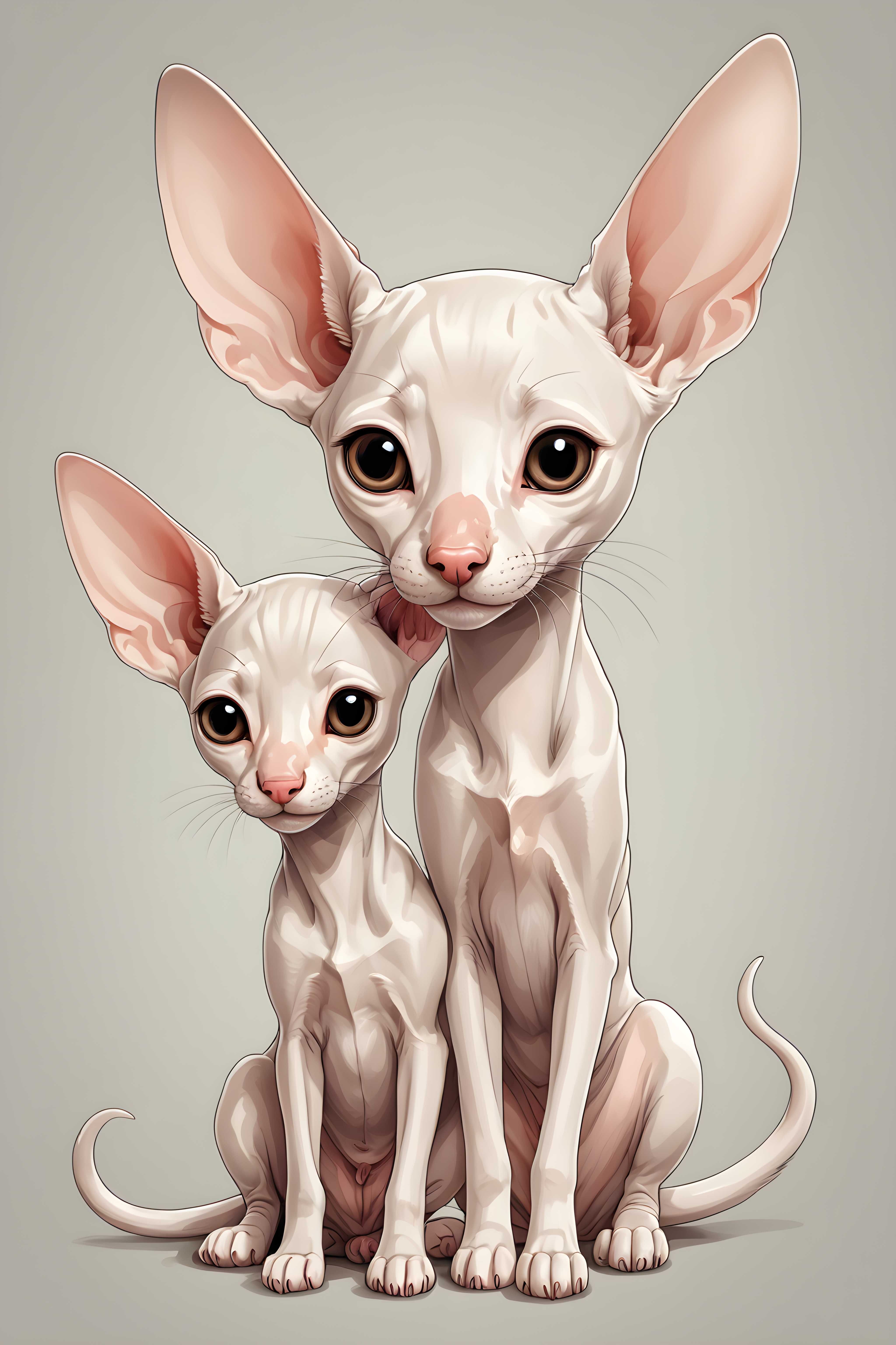 Oriental Shorthair — Line Art (Cute)