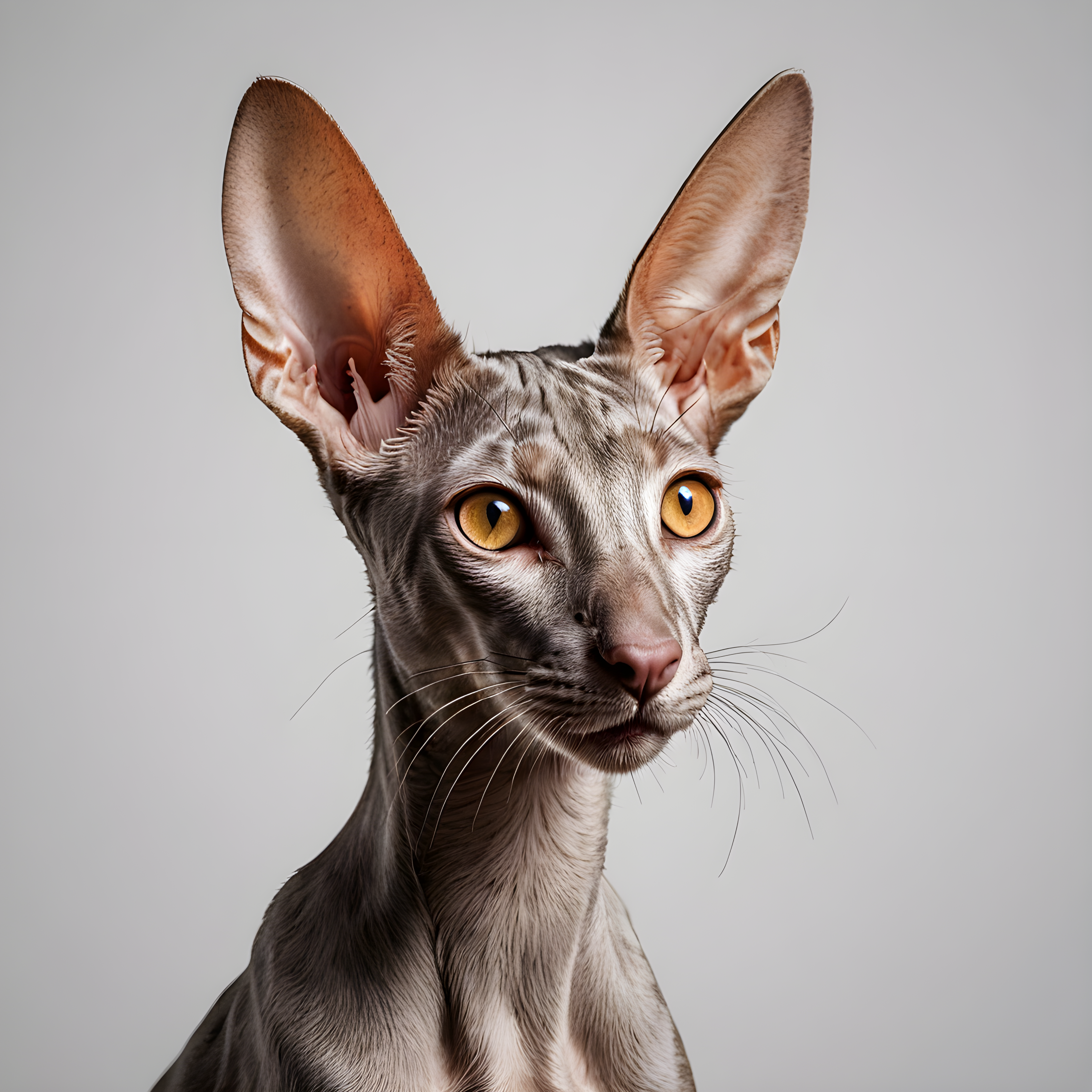 Oriental Shorthair — Minimalist Line Art (Energetic)