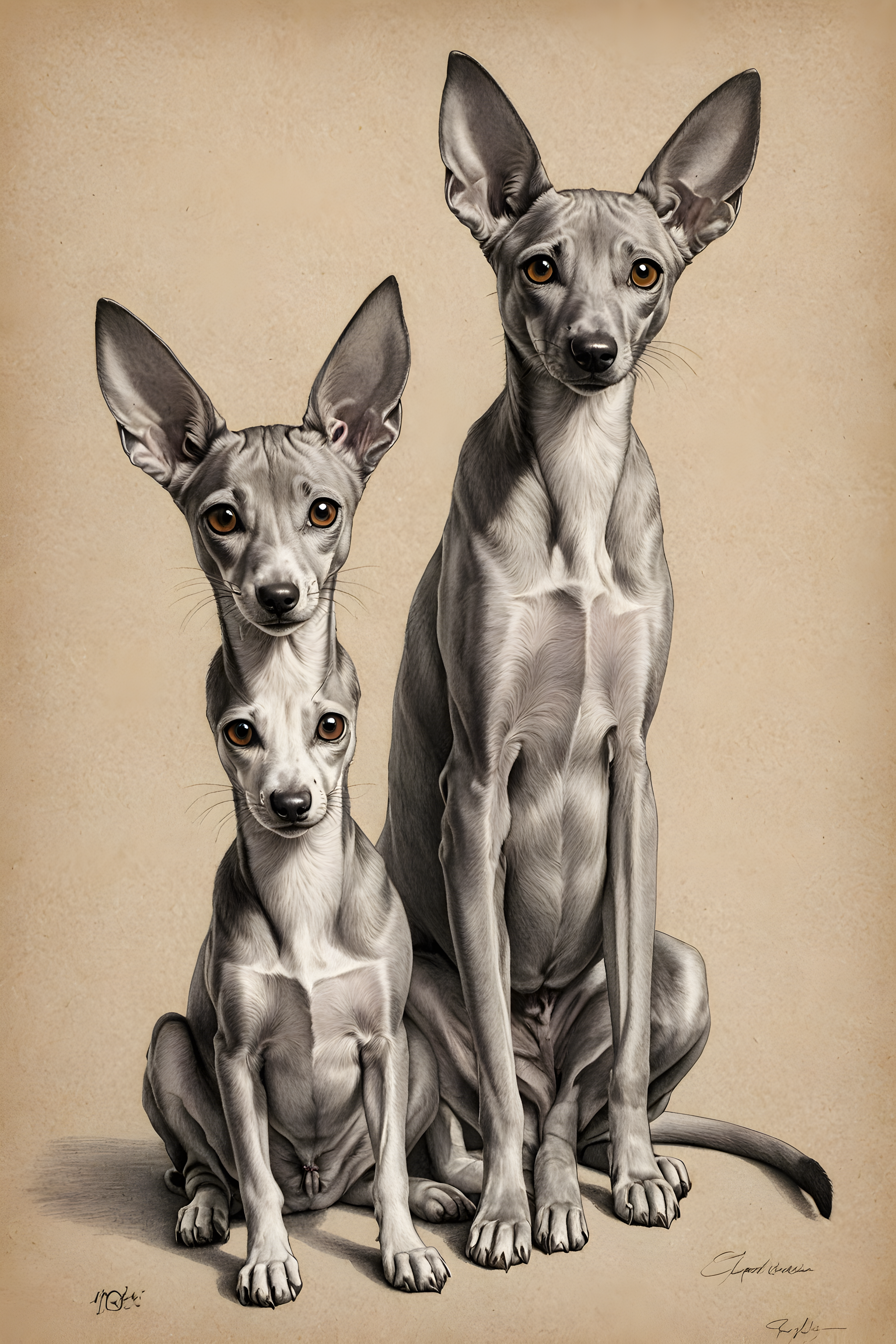 Oriental Shorthair — Pencil Sketch (Romantic)