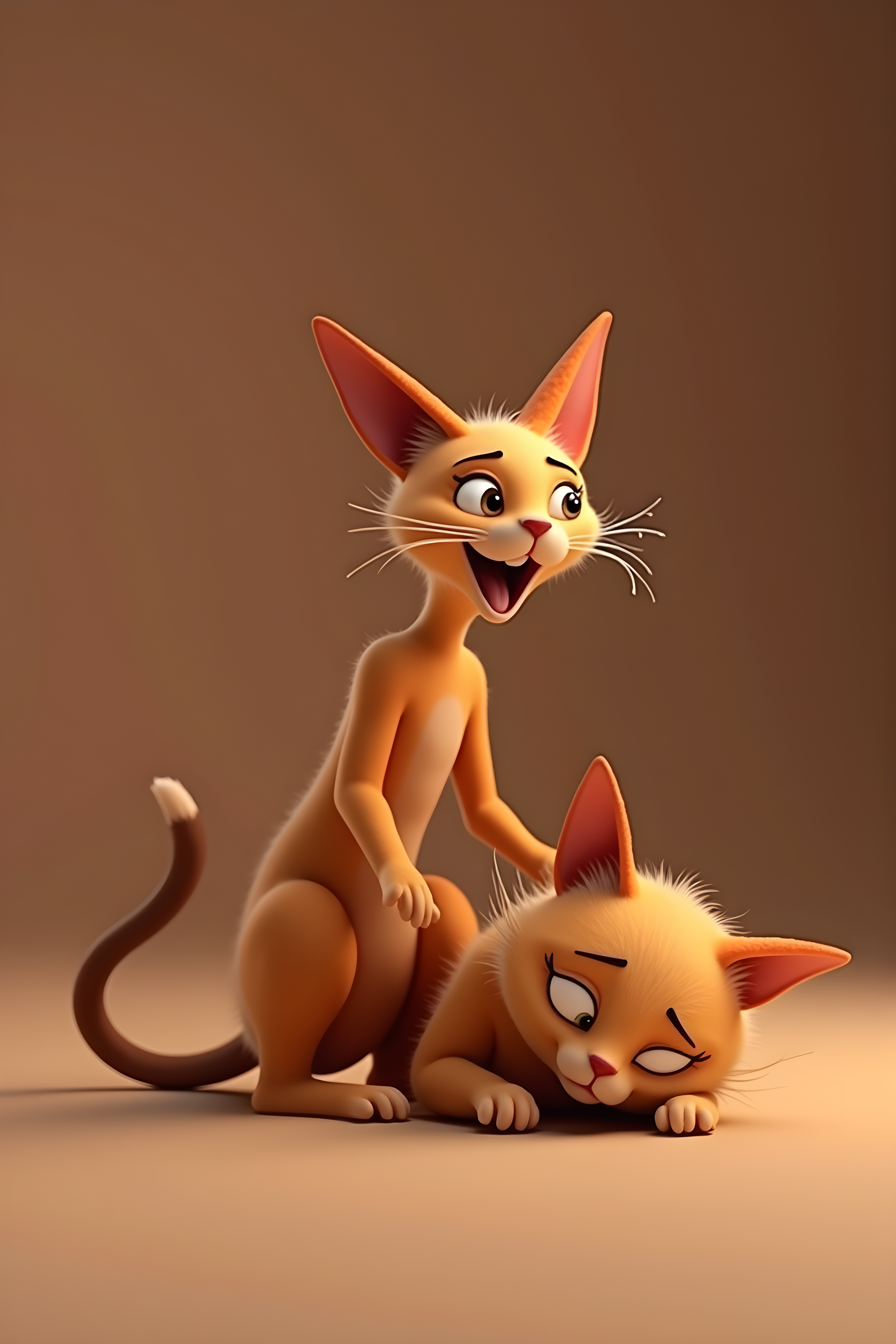 Oriental Shorthair — 3D Render (Playful)