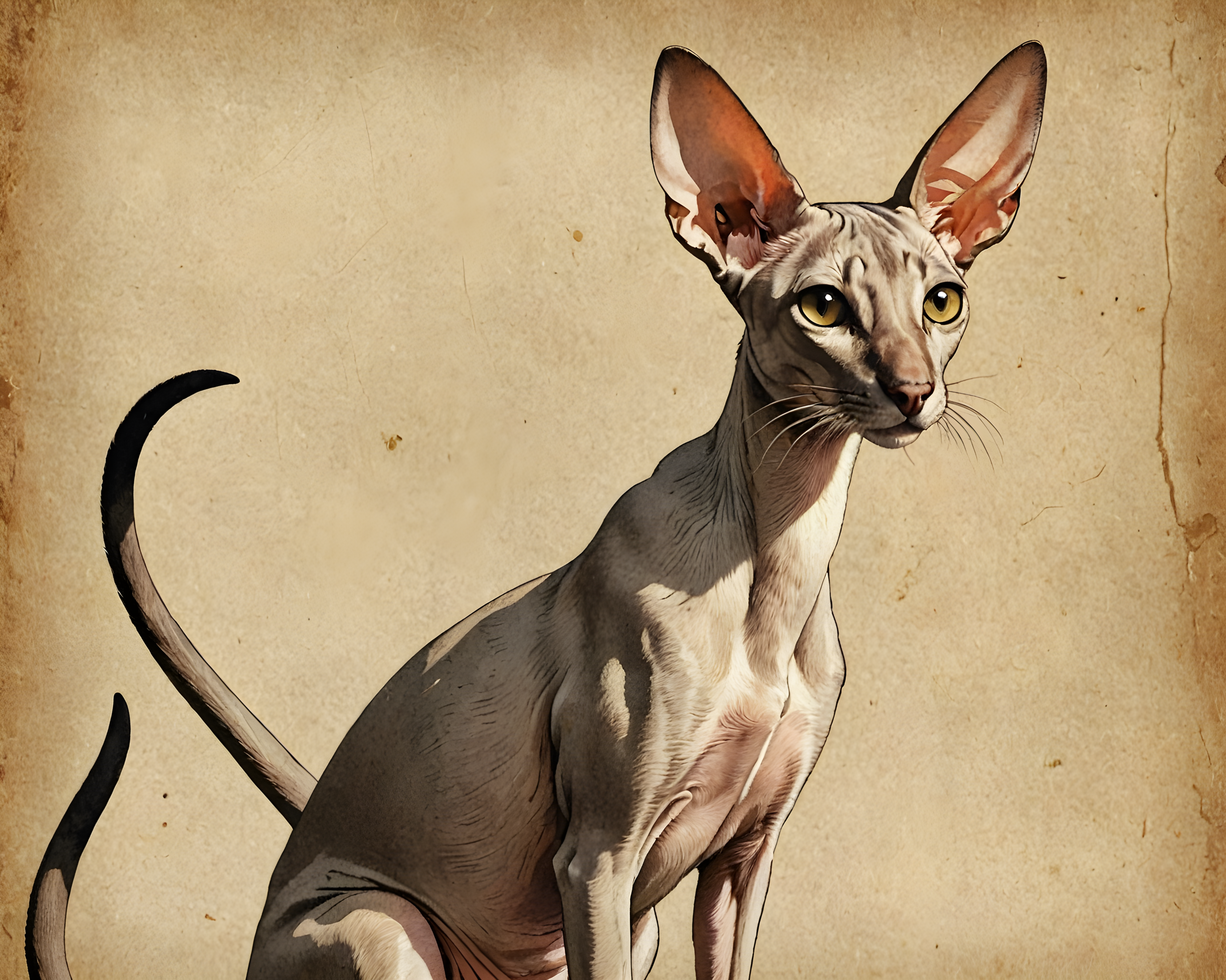 Oriental Shorthair — Vintage Poster (Emotional)