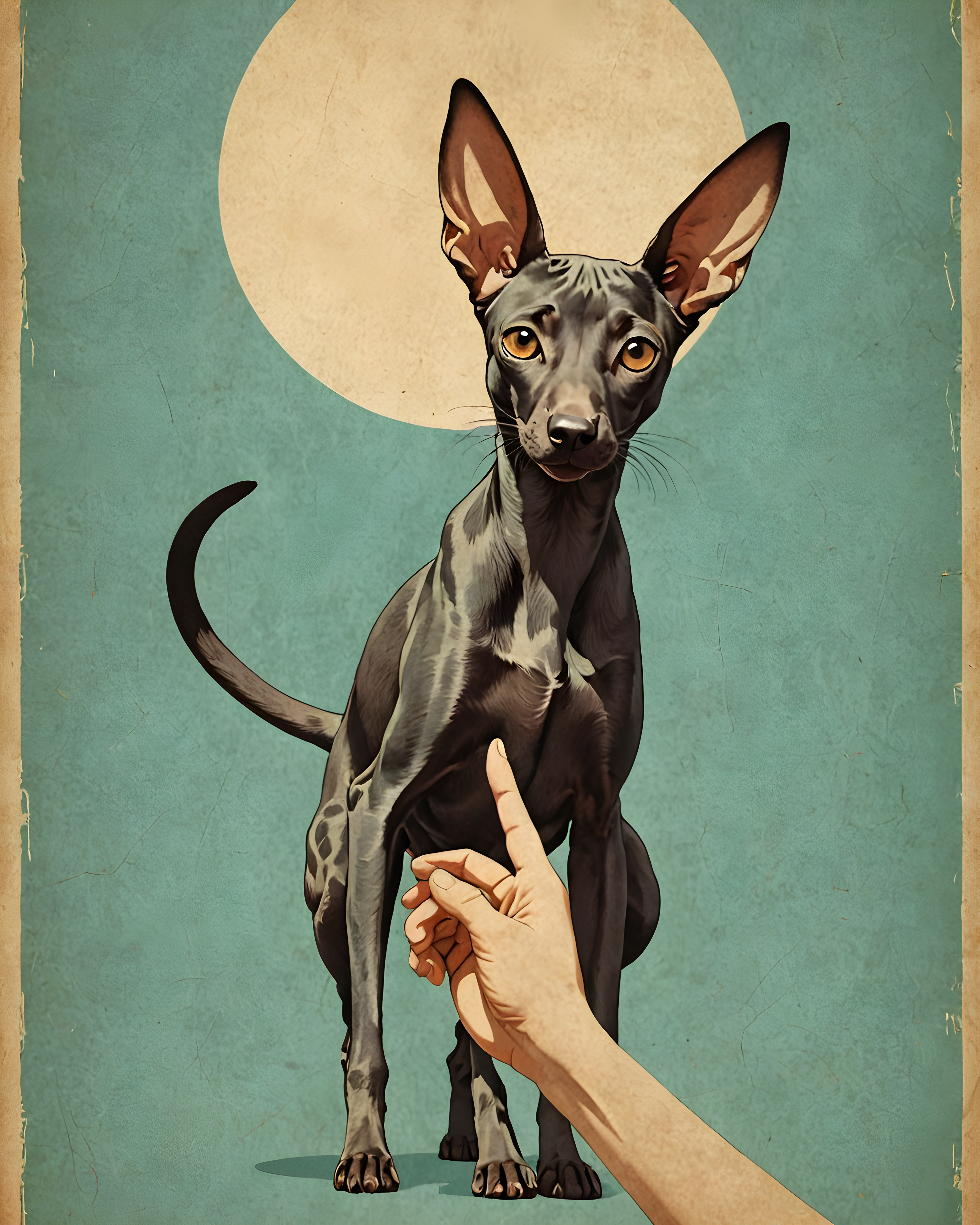 Oriental Shorthair — Vintage Poster (Fantasy)