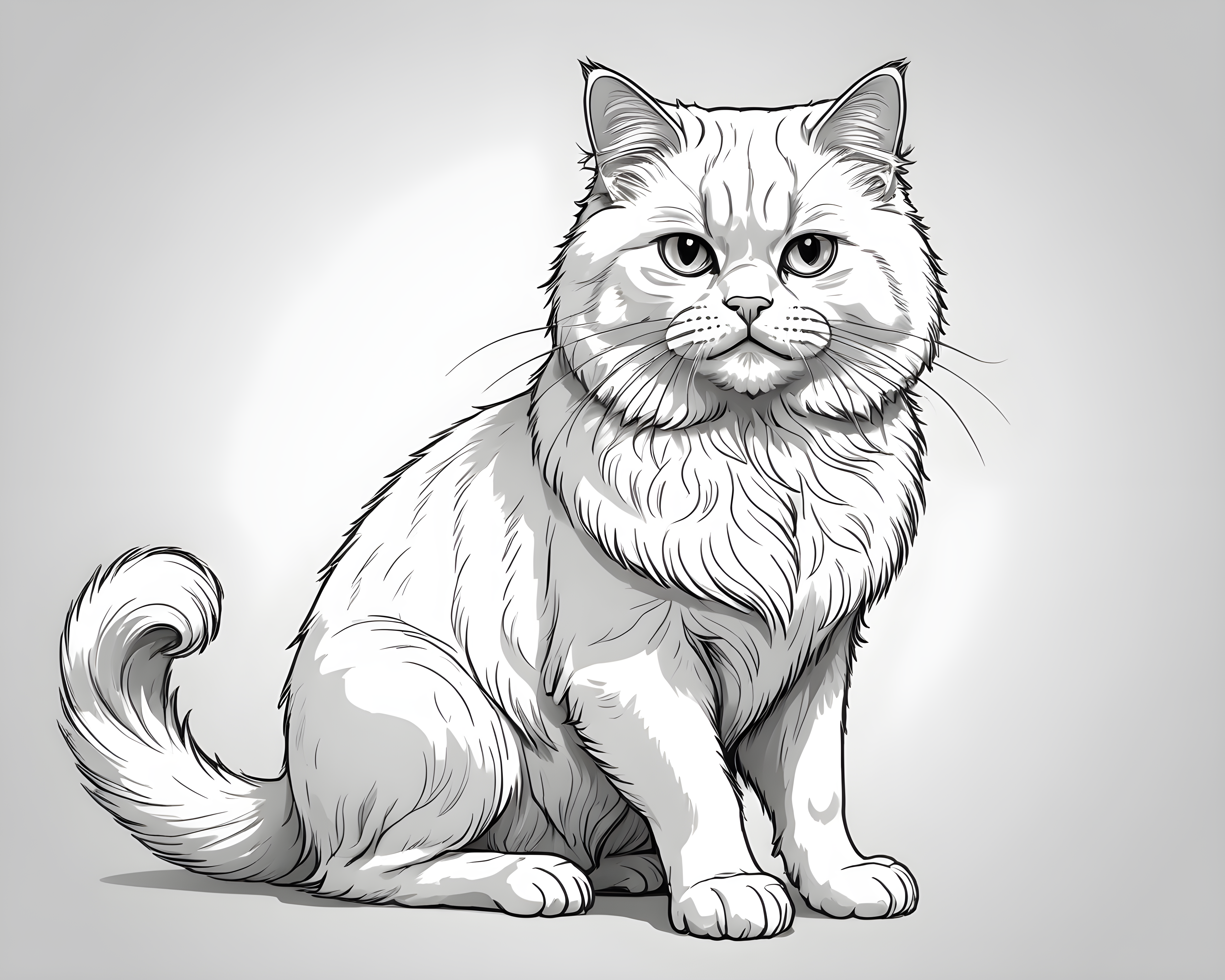 Persian — Line Art (Playful)