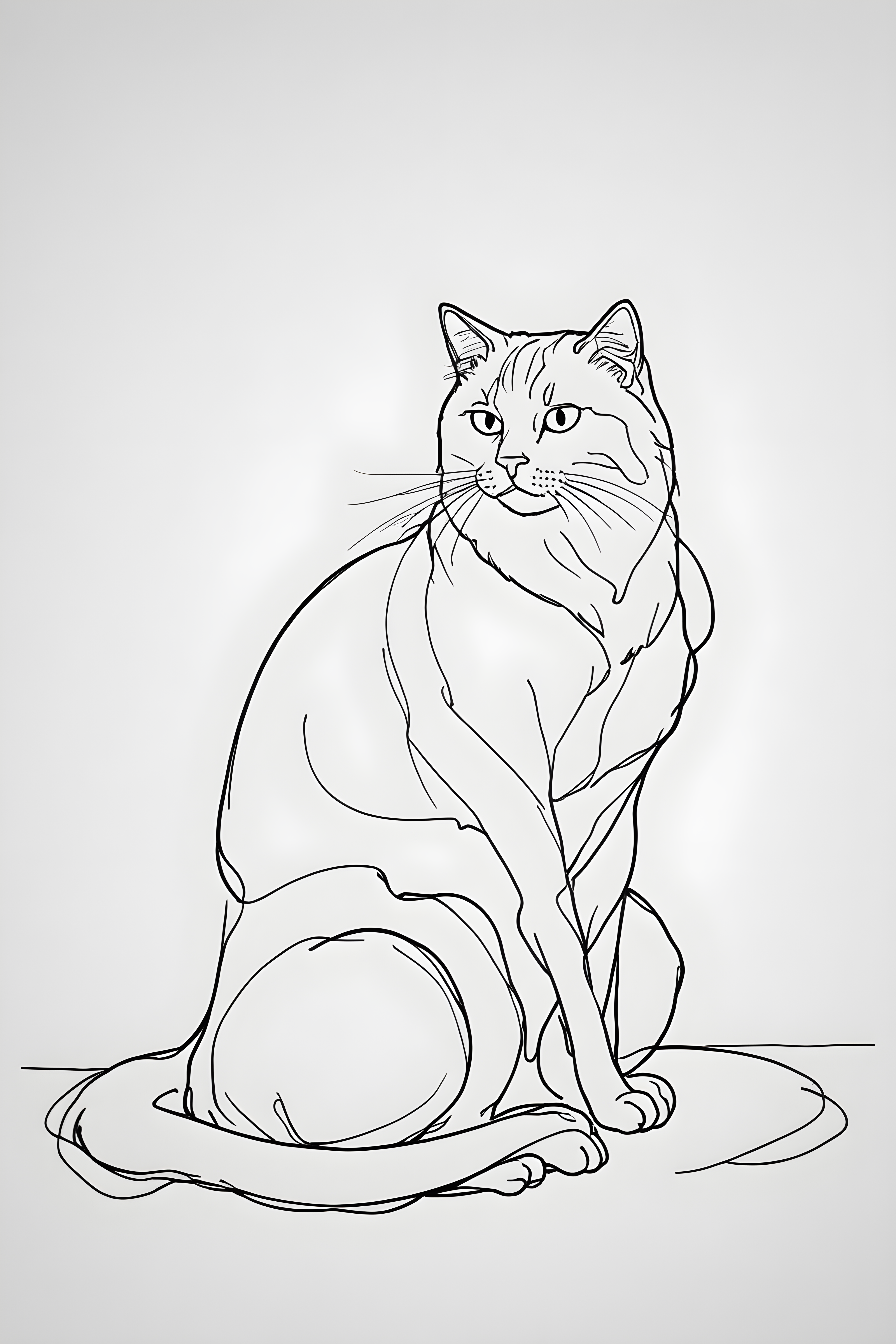 Persian — Minimalist Line Art (Sleepy)
