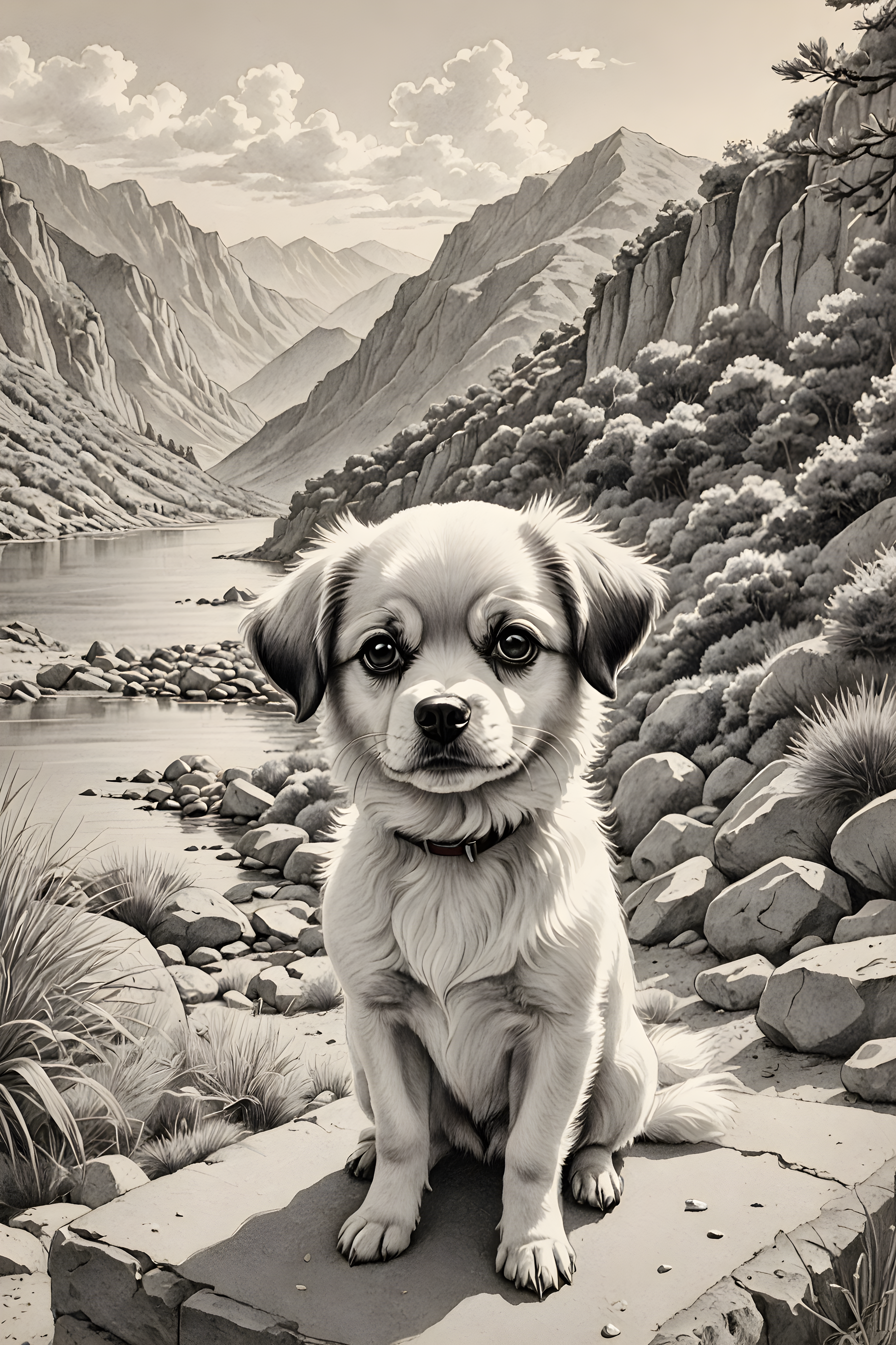 Persian — Pencil Sketch (Cute)