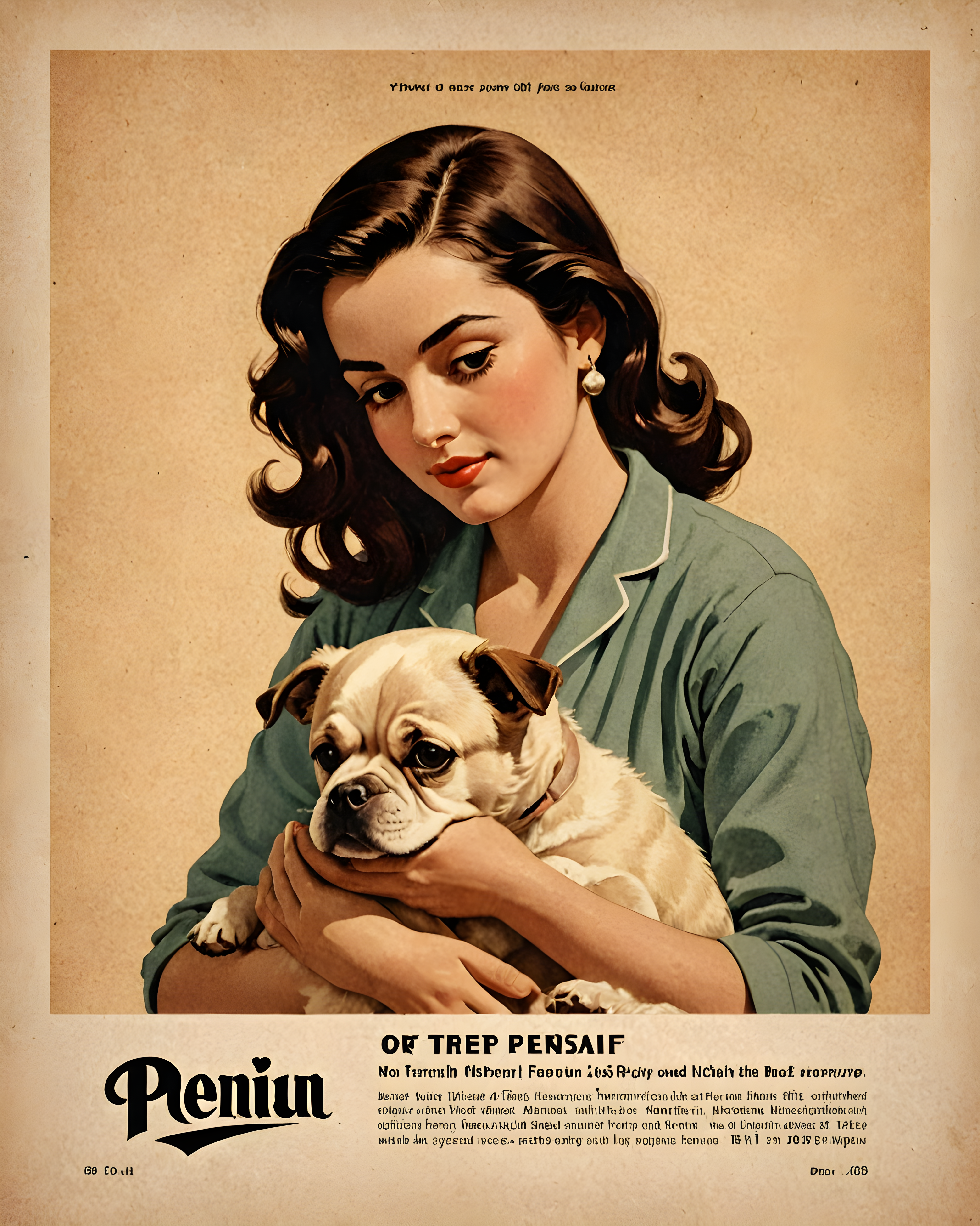 Persian — Vintage Poster (Sleepy) — Wall Art (Printable) — Portrait 4×5