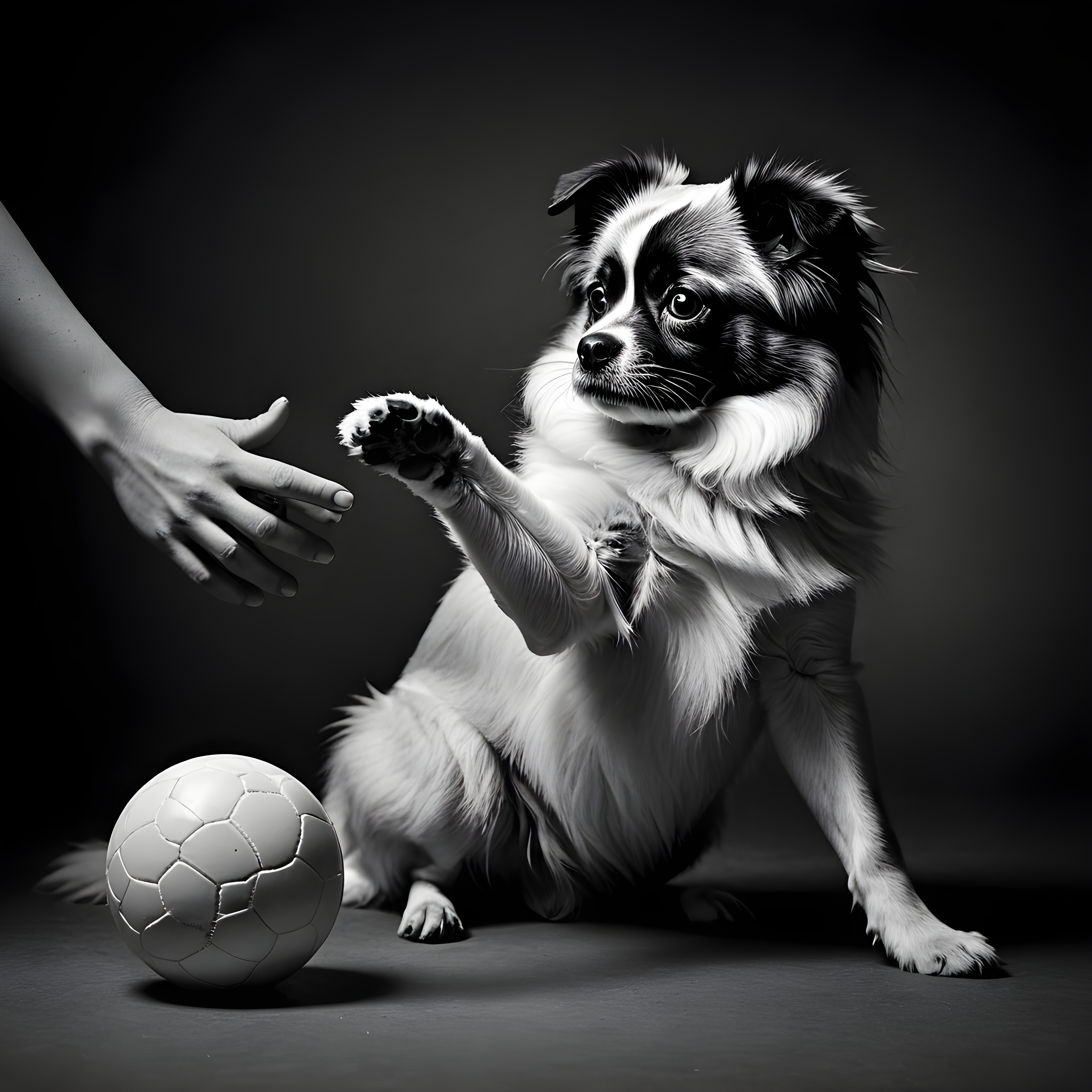 Ragdoll — Black & White (Playful)