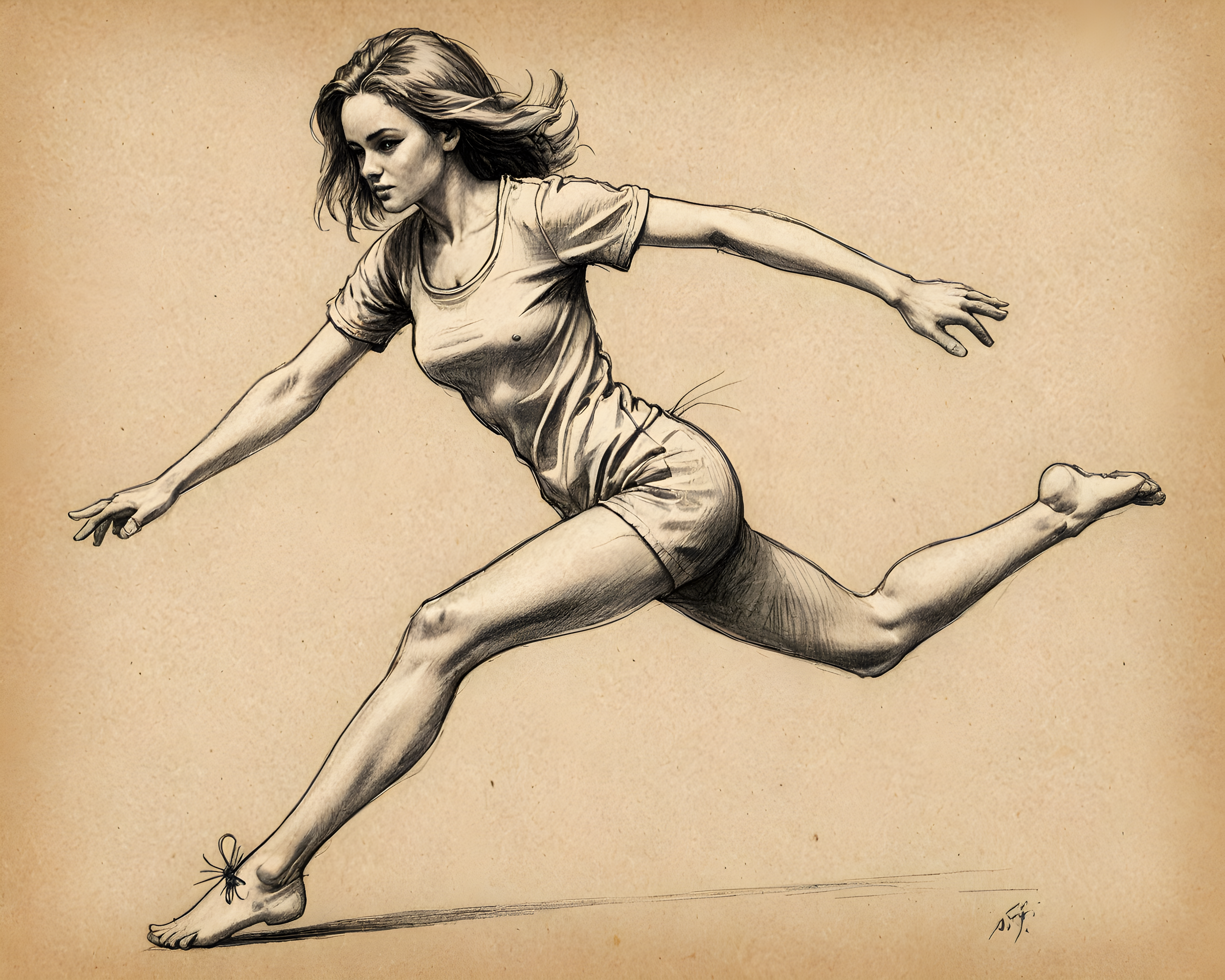 Ragdoll — Pencil Sketch (Energetic)