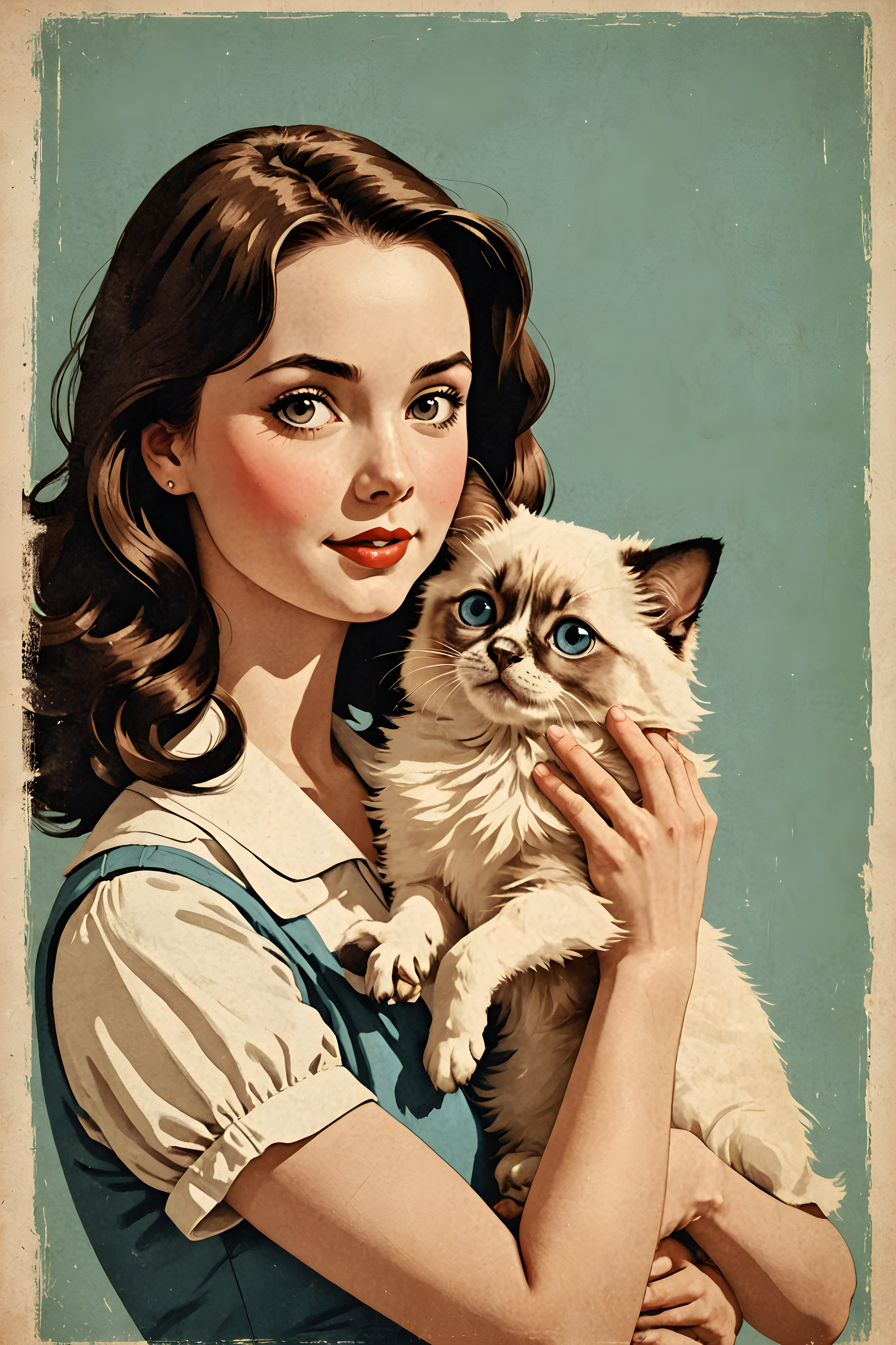 Ragdoll — Vintage Poster (Cute)