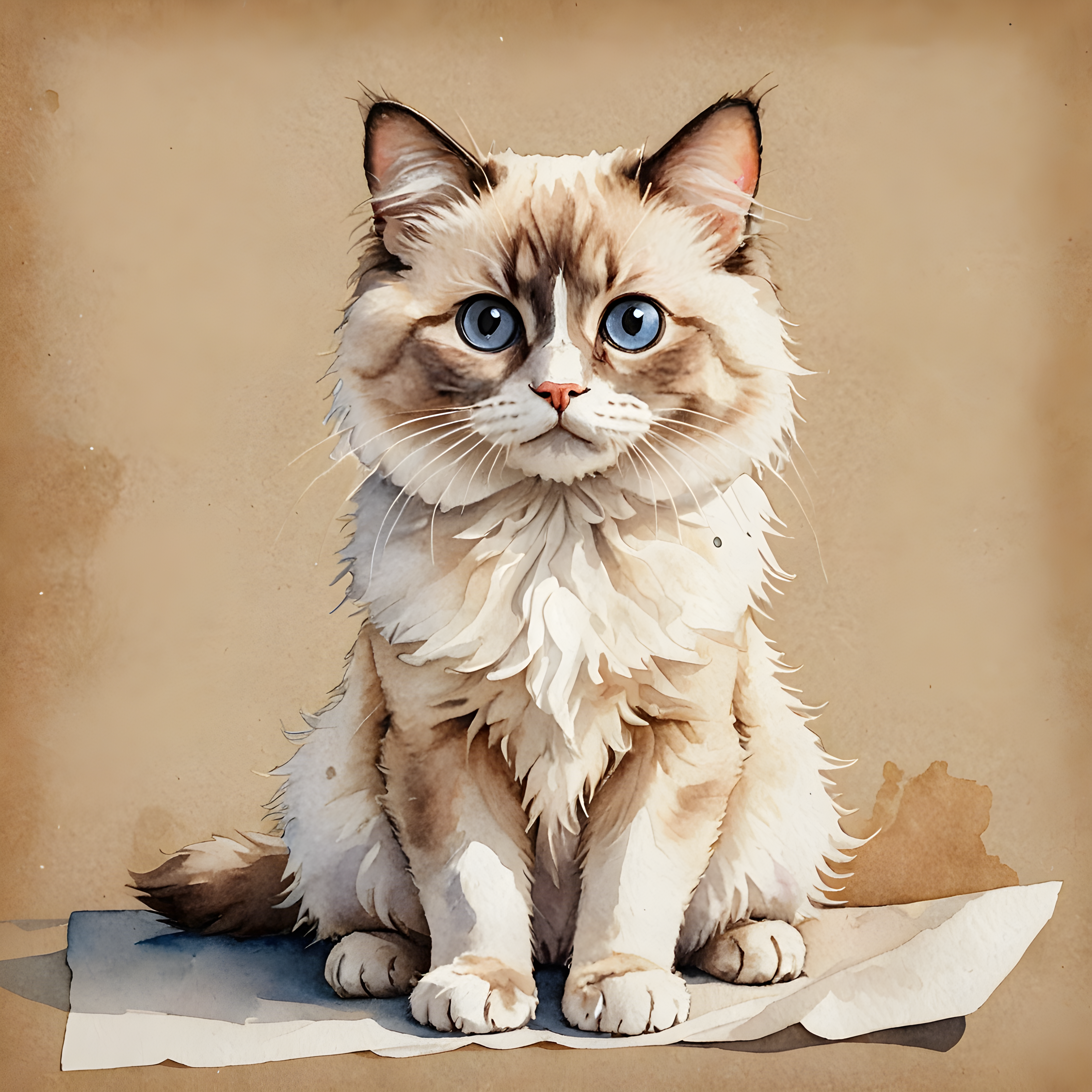 Ragdoll — Watercolor (Cute)