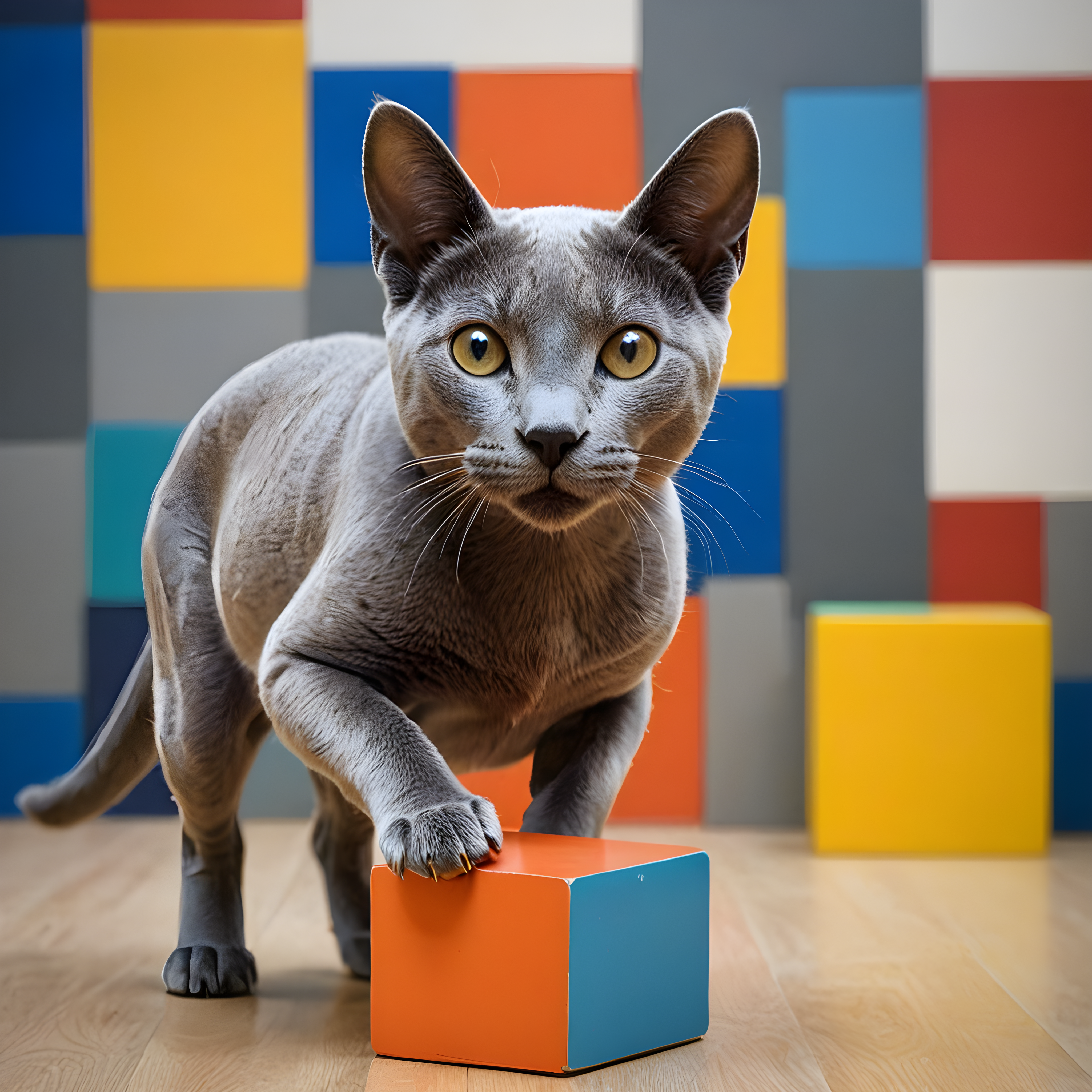 Russian Blue — Abstract (Playful)
