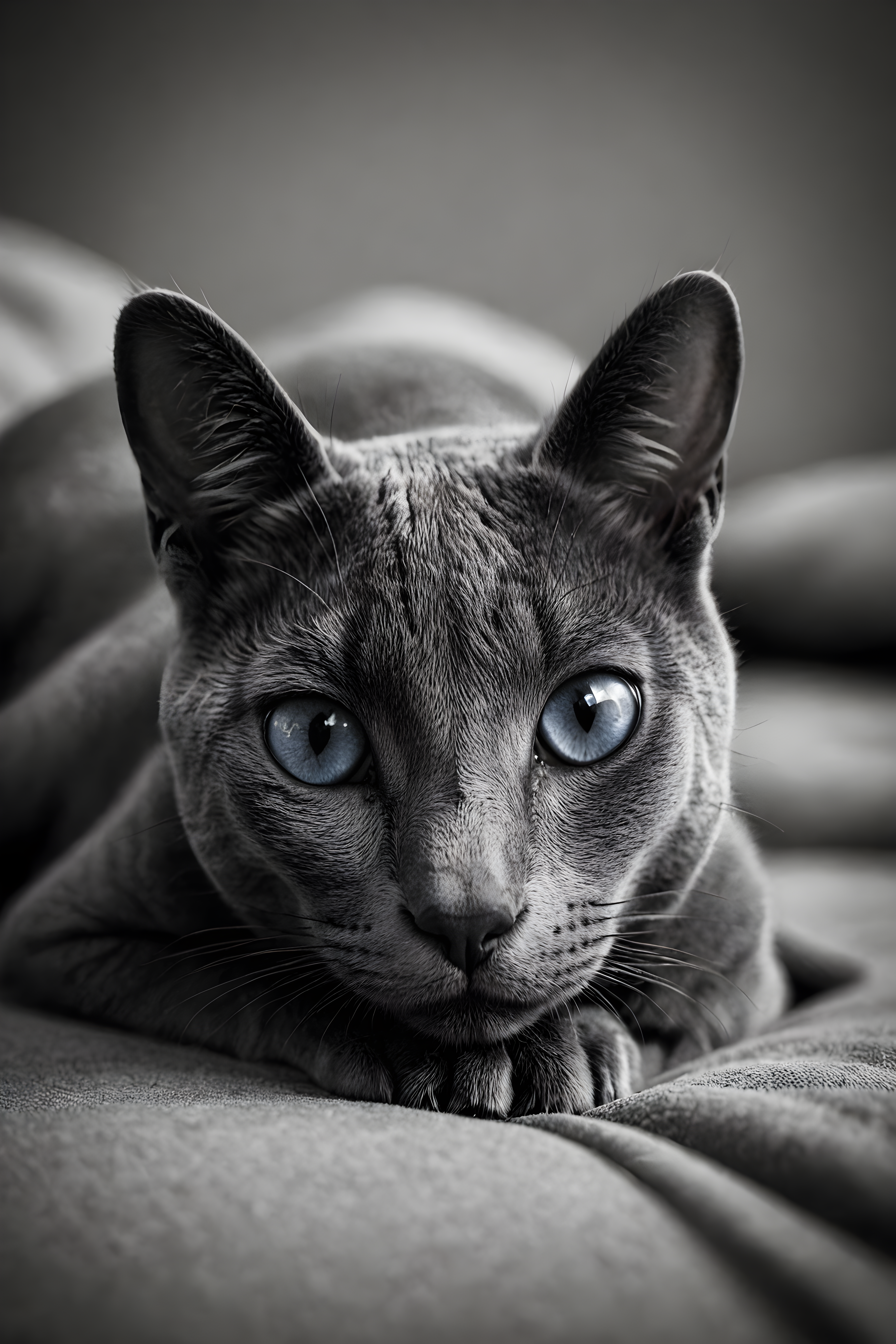 Russian Blue — Black & White (Funny)