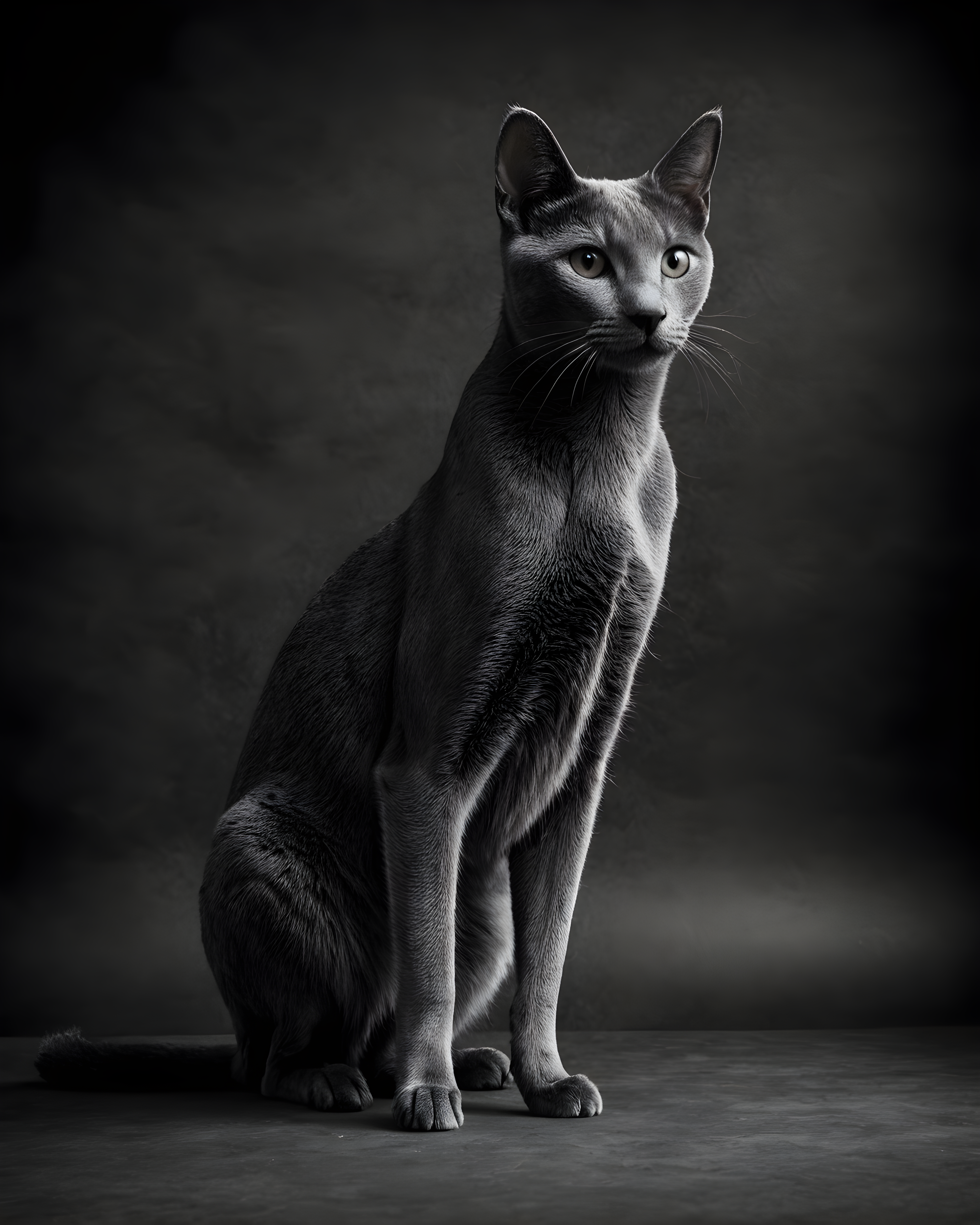 Russian Blue — Black & White (Motivational)