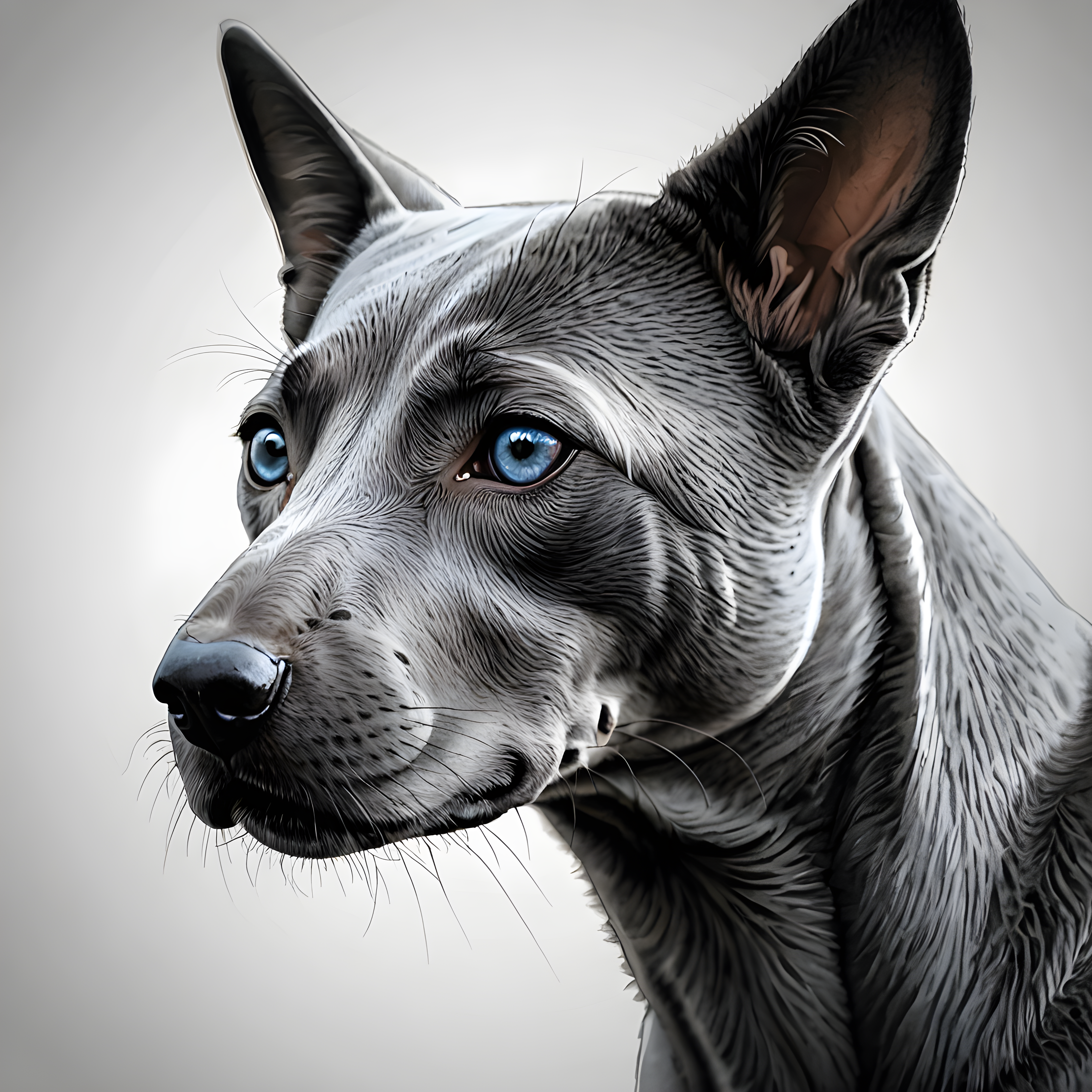 Russian Blue — Line Art (Emotional)