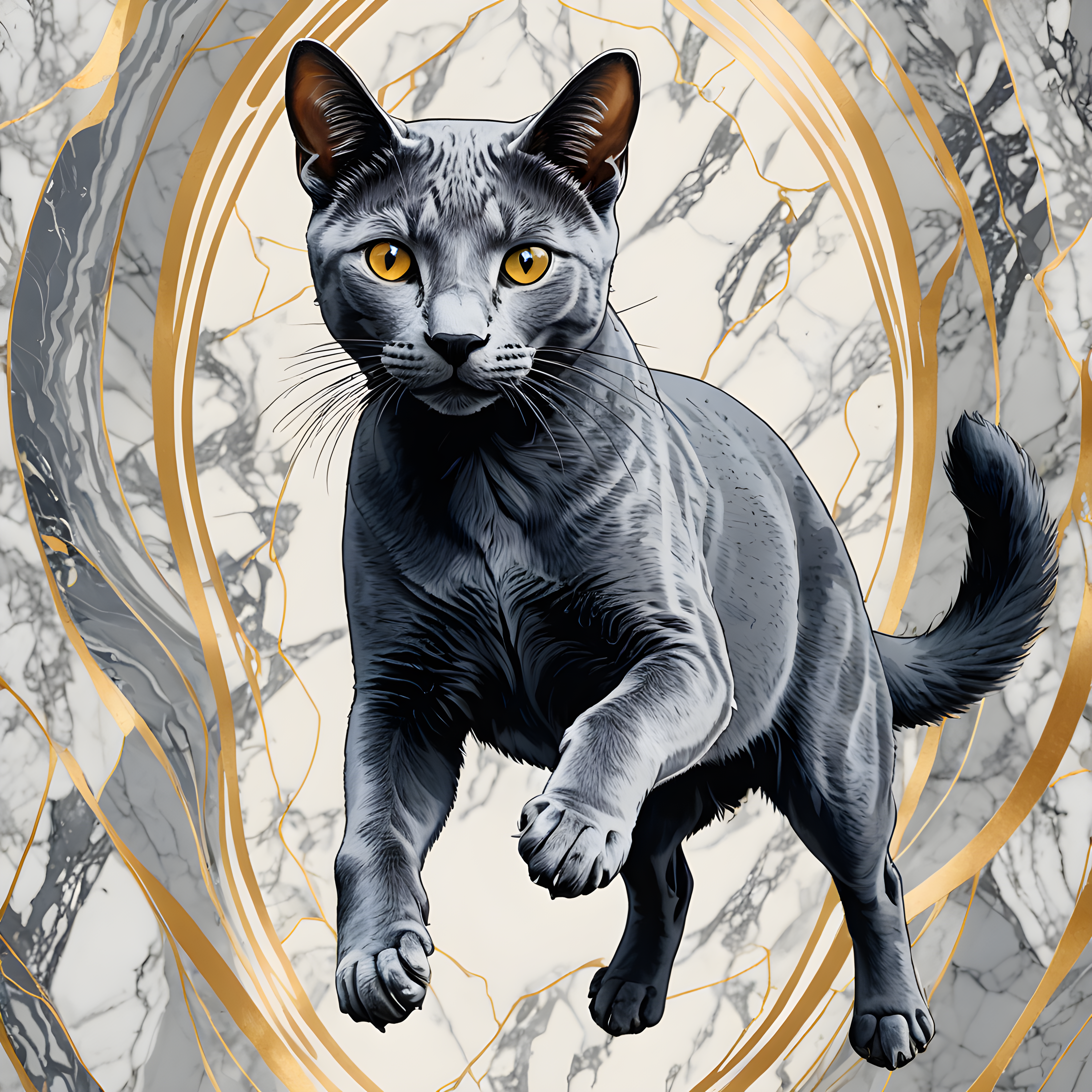 Russian Blue — Line Art (Luxury)