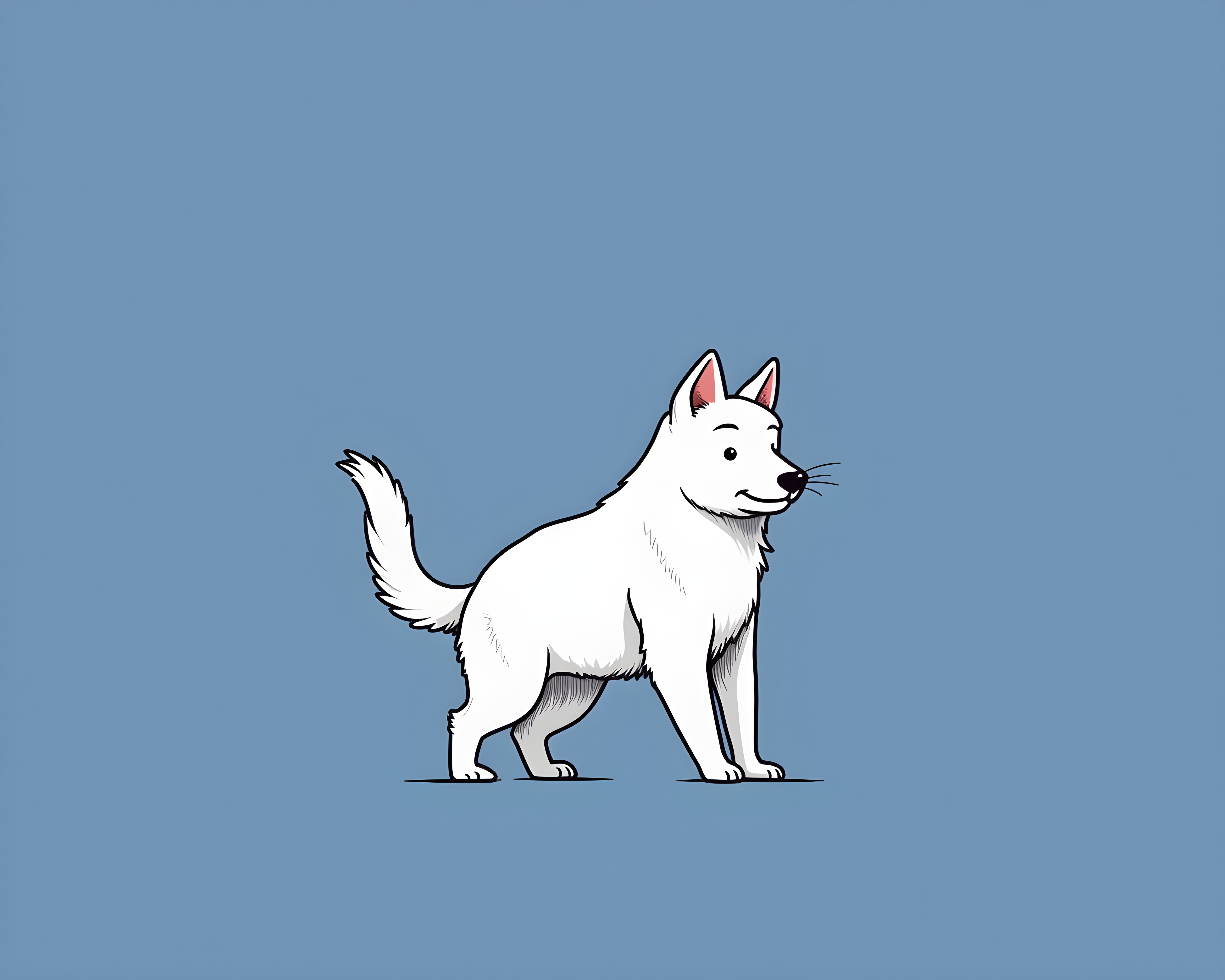 Russian Blue — Minimalist Line Art (Funny)