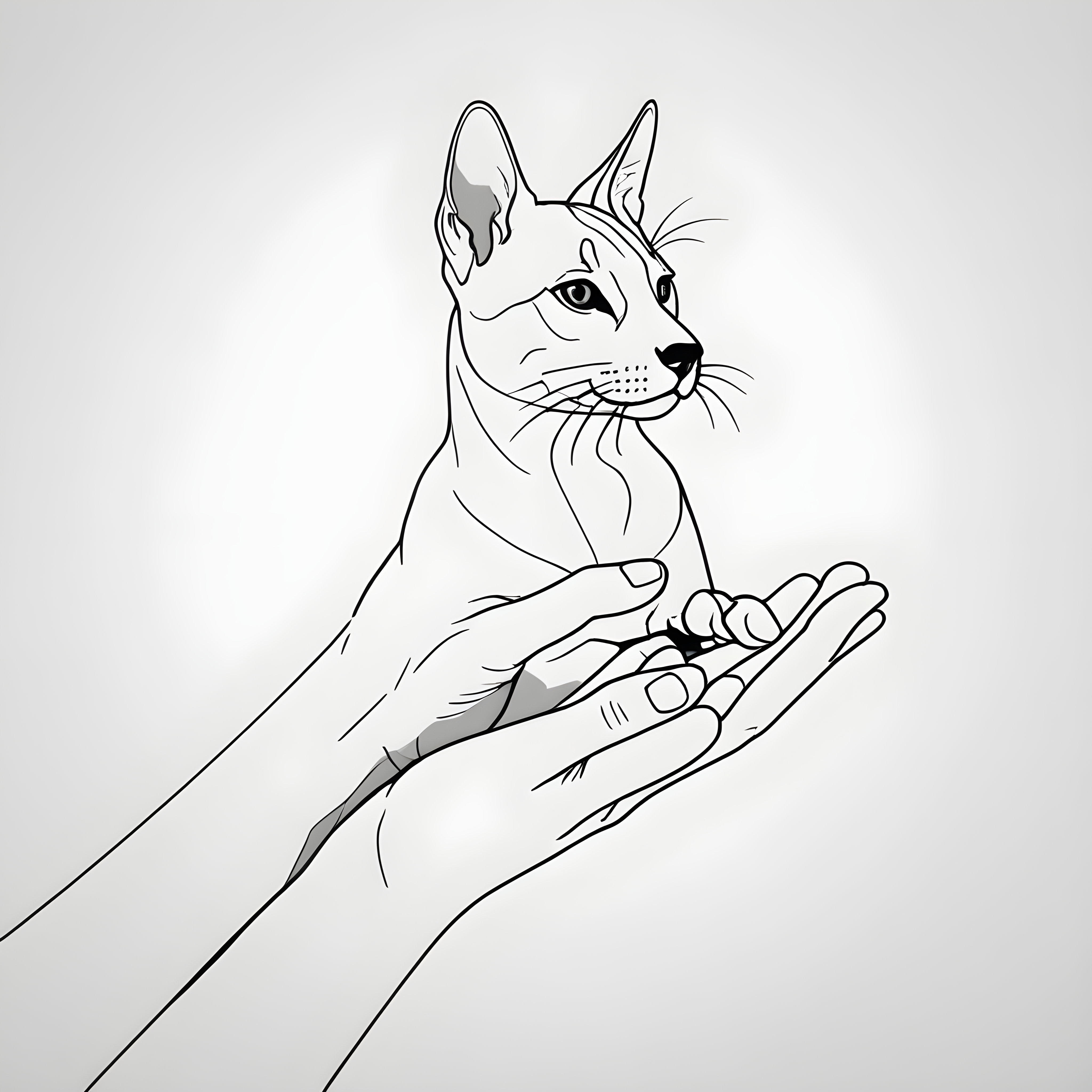 Russian Blue — Minimalist Line Art (Savage)