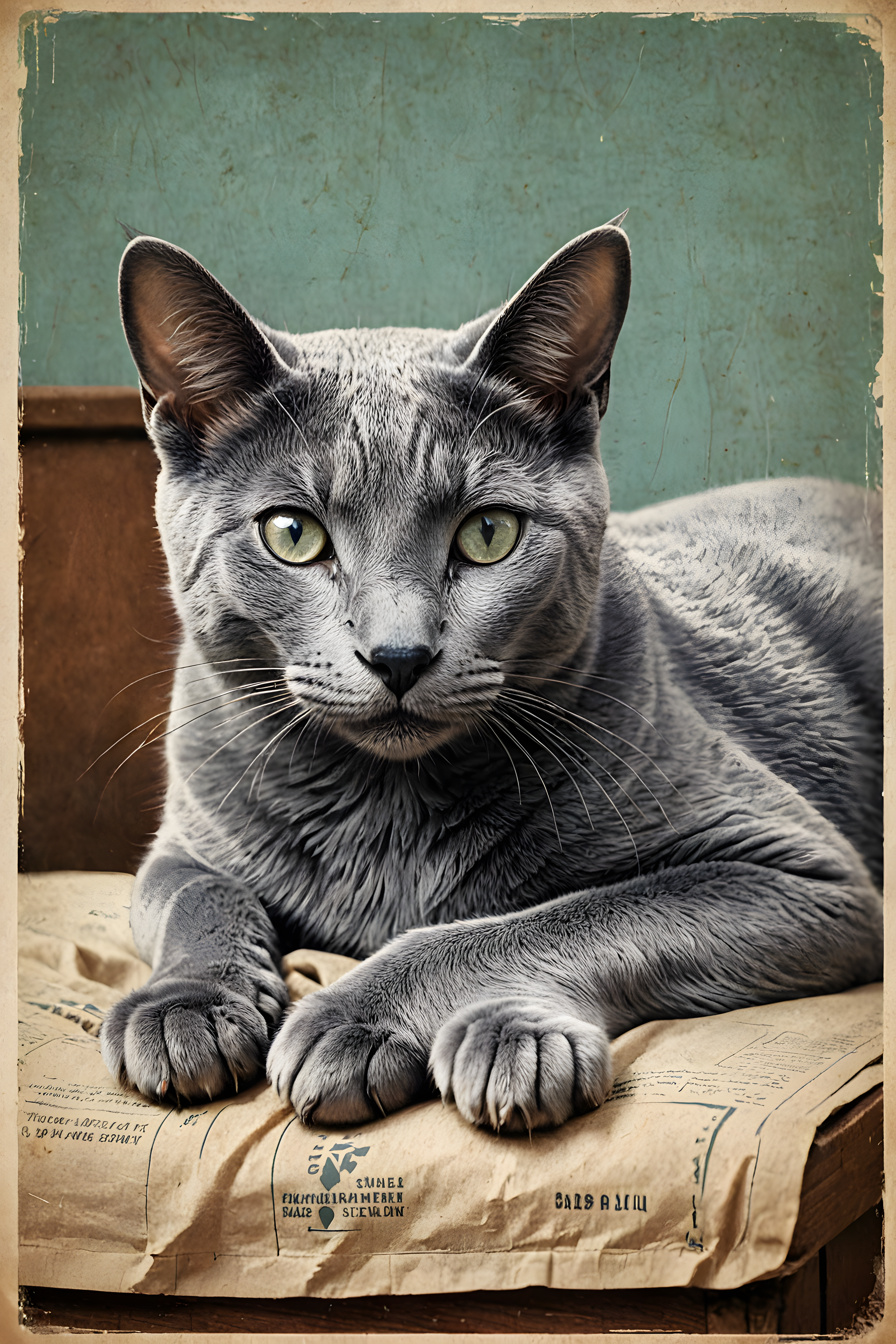 Russian Blue — Vintage Poster (Energetic)
